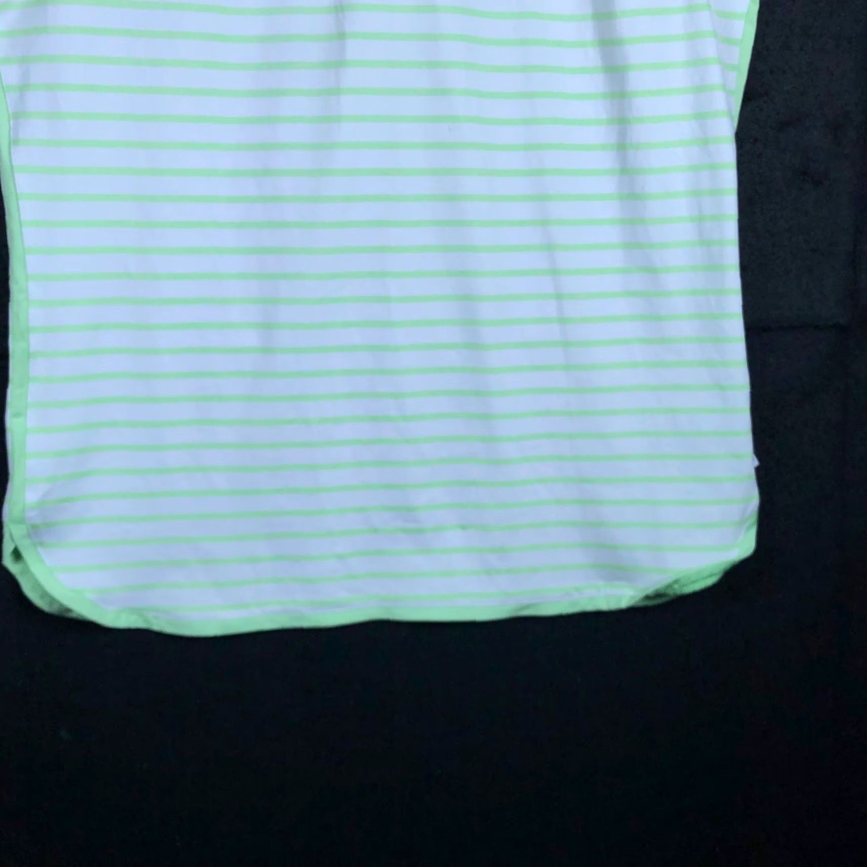 Vintage Lady Hagen Shirt Women Polo Sleeveless Striped White Green Golf Athletic Quick Dry Breathable M Size M / US 6-8 / IT 42-44 - 3 Thumbnail