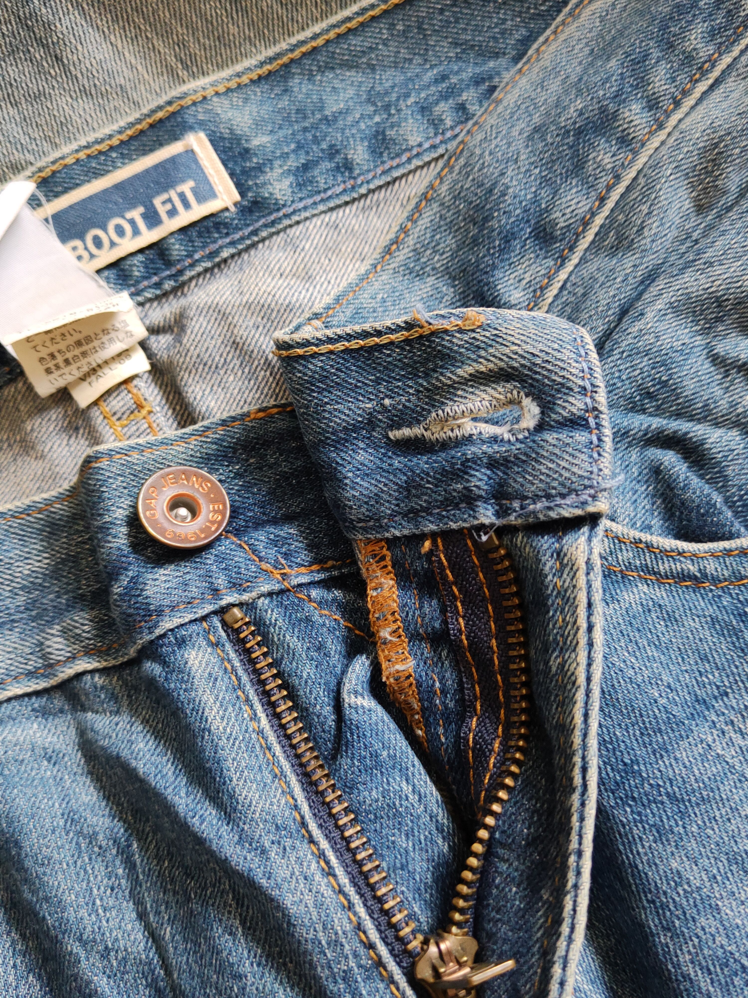 Gap Gap Dark Blue Faded Distressed Ripped Jeans #S2244 Size US 33 - 13 Thumbnail