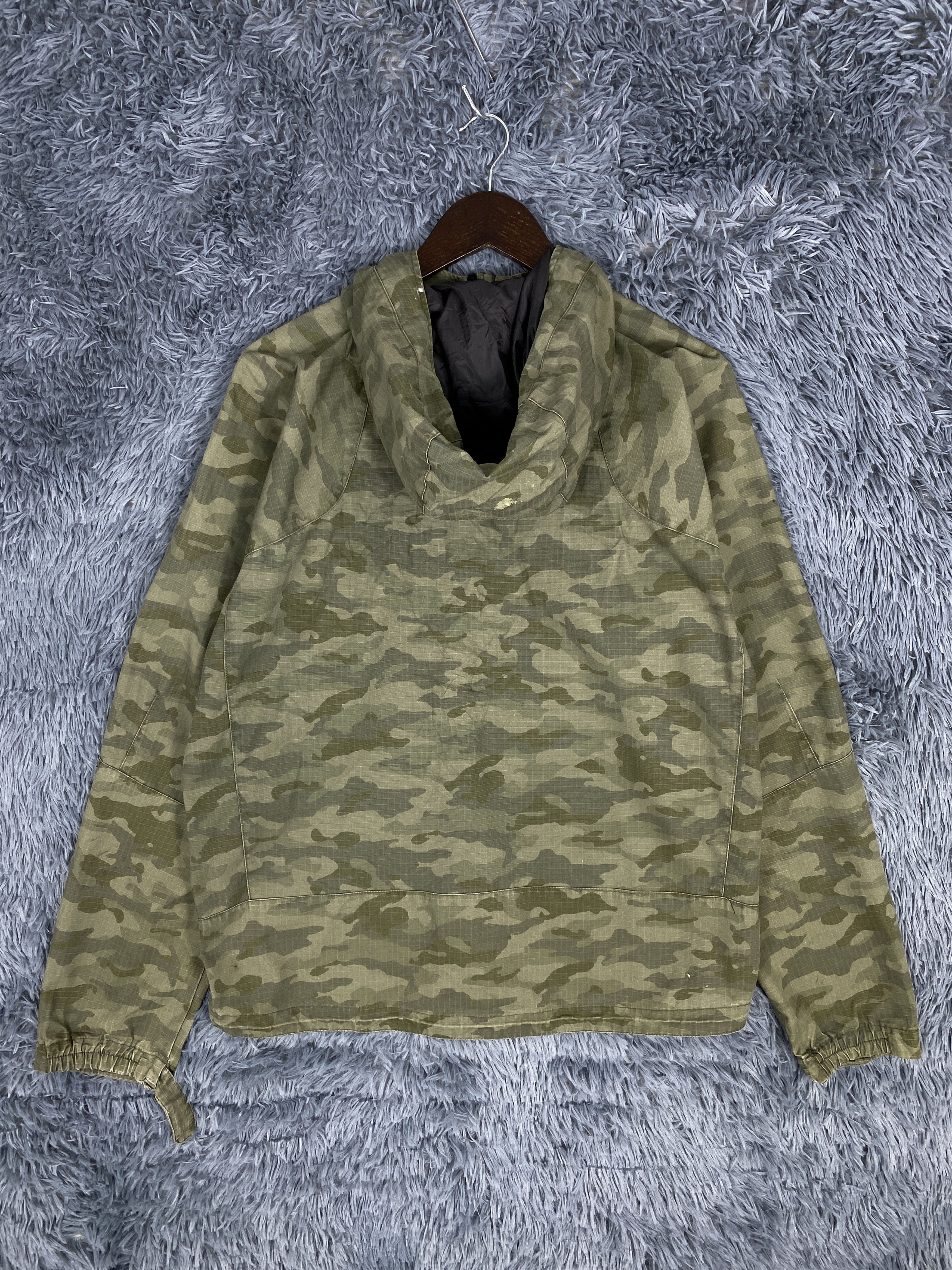 Vintage Vintage Military Camo Hoodie Zip Up Plain Canvas Jacket Size US S / EU 44-46 / 1 - 5 Thumbnail