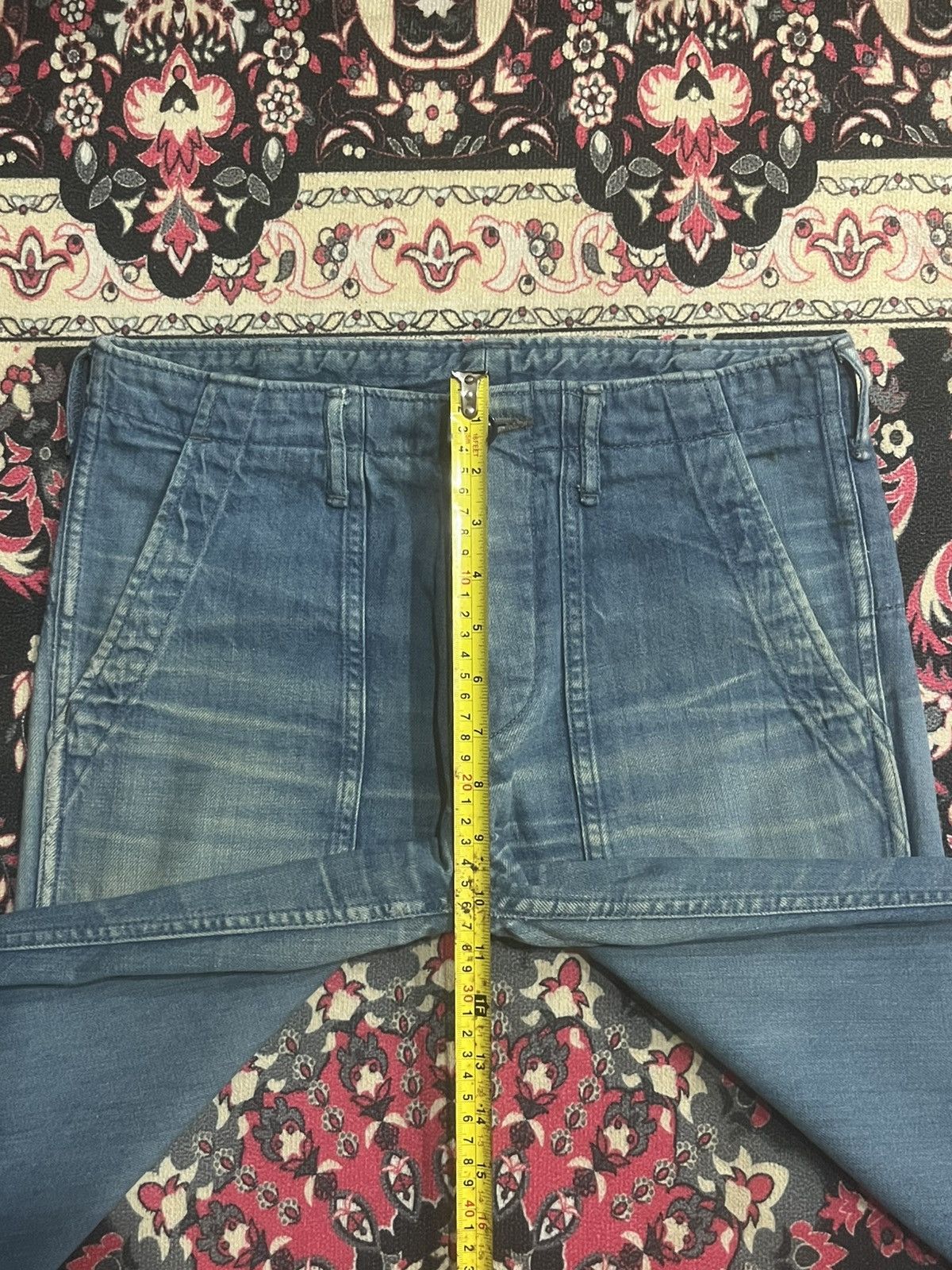 OMNIGOD Vintage Japanese Brand Omnigod Blue Washed Fatigue Pants Size US 30 / EU 46 - 13 Thumbnail