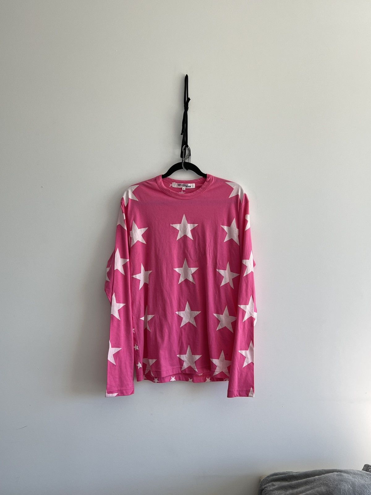image of Comme Des Garcons x Junya Watanabe Ss2002 Junya Watanabe Star Poem Long Sleeve in Pink (Size Medium