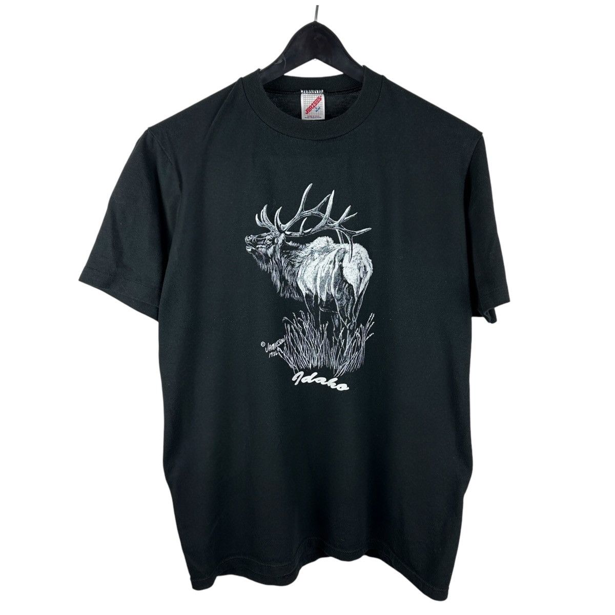 Vintage Vintage 80s Elk Idaho Animal Nature Art Shirt Size US L / EU 52-54 / 3 - 1 Thumbnail