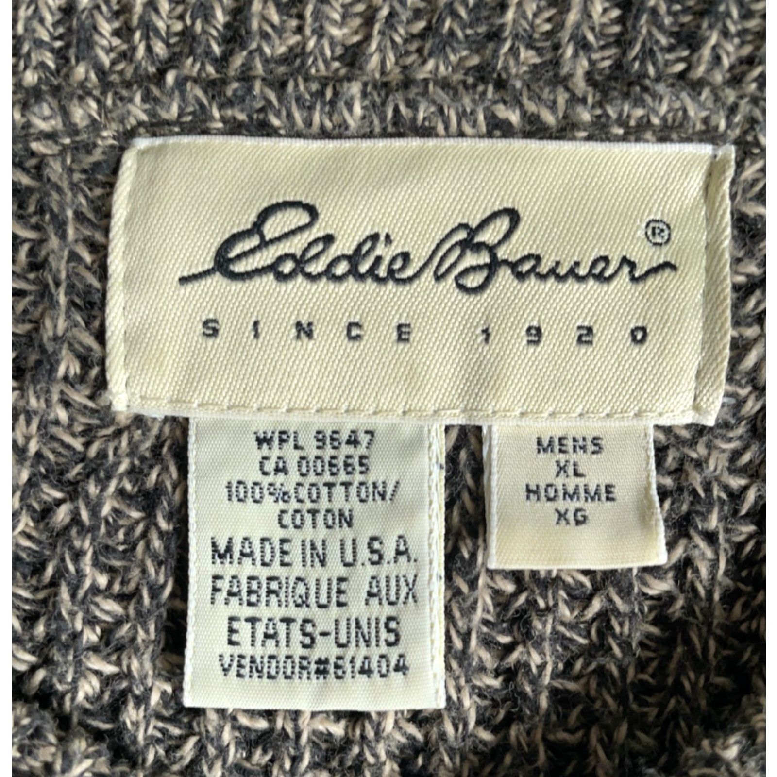 Eddie Bauer VINTAGE Eddie Bauer Sweater Henley Mens XL 2XL Green Cotton Knit Crew Neck Heavyweight Oversized 90s Retro Preppy Casual Size US XXL / EU 58 / 5 - 3 Thumbnail