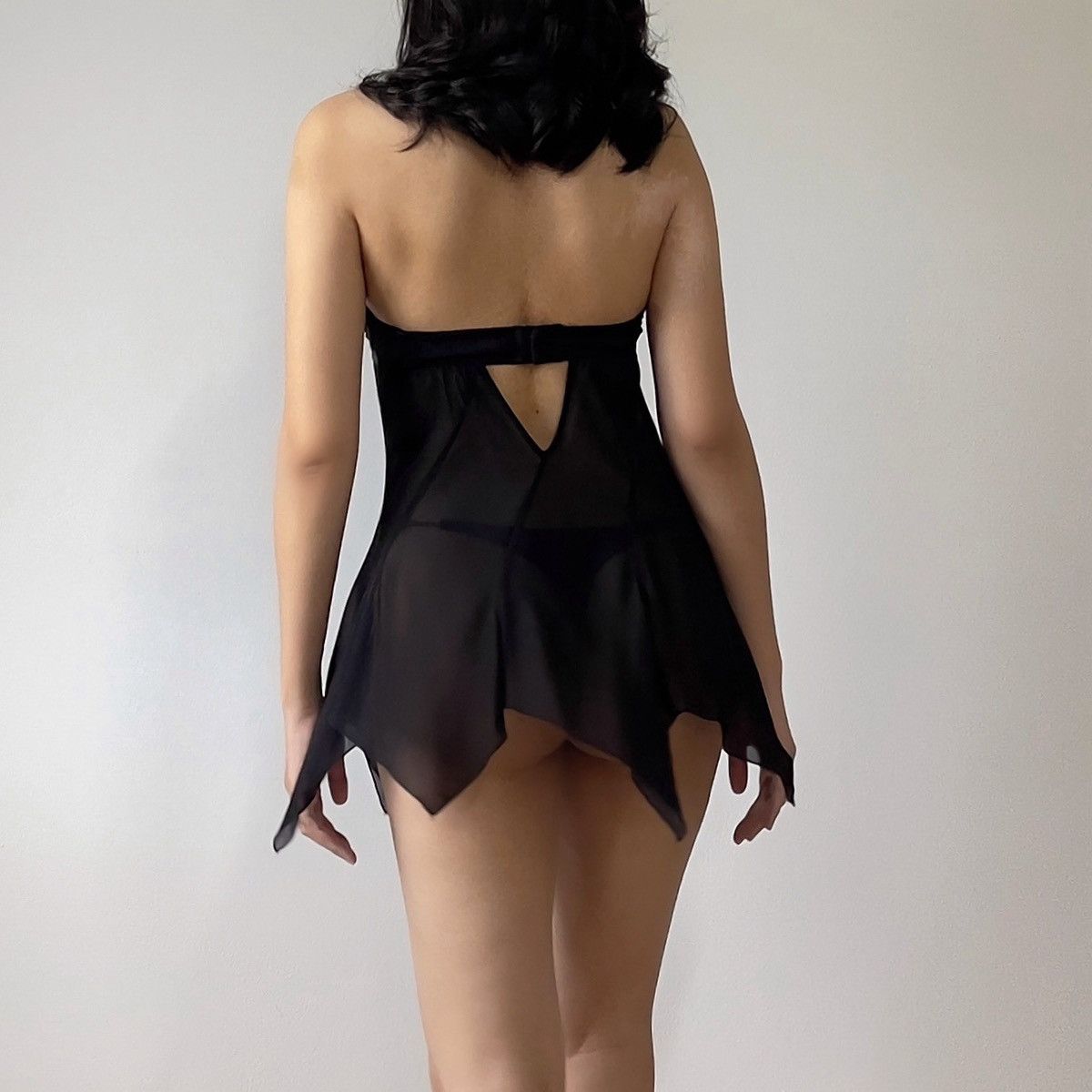 Victoria's Secret Victoria’s Secret Black Chiffon Slip Dress/Top (XS) Size XS / US 0-2 / IT 36-38 - 6 Thumbnail