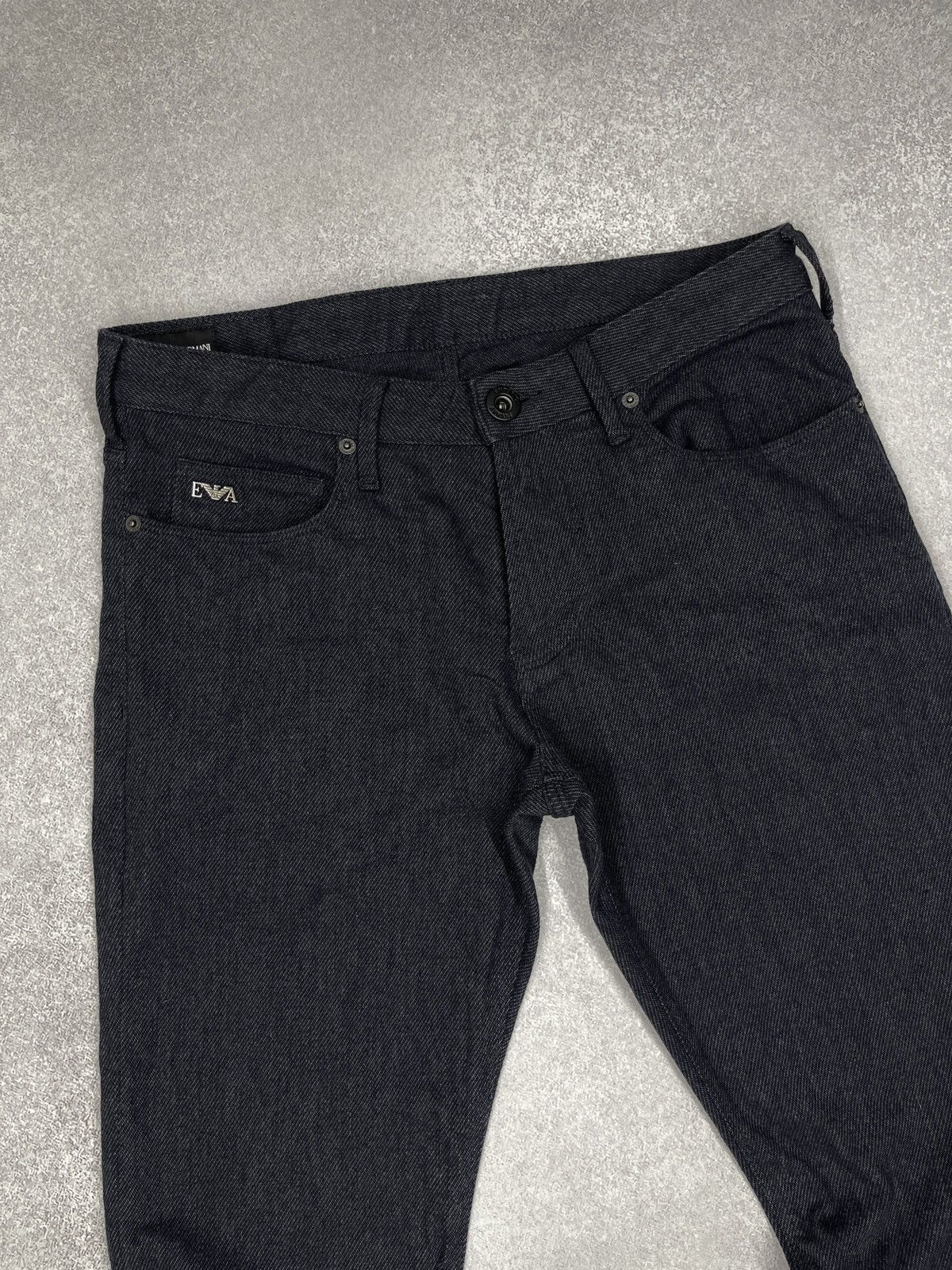 Emporio Armani Mens Emporio Armani J6 Herringbone Pants Grey Size 30 Size US 30 / EU 46 - 8 Thumbnail