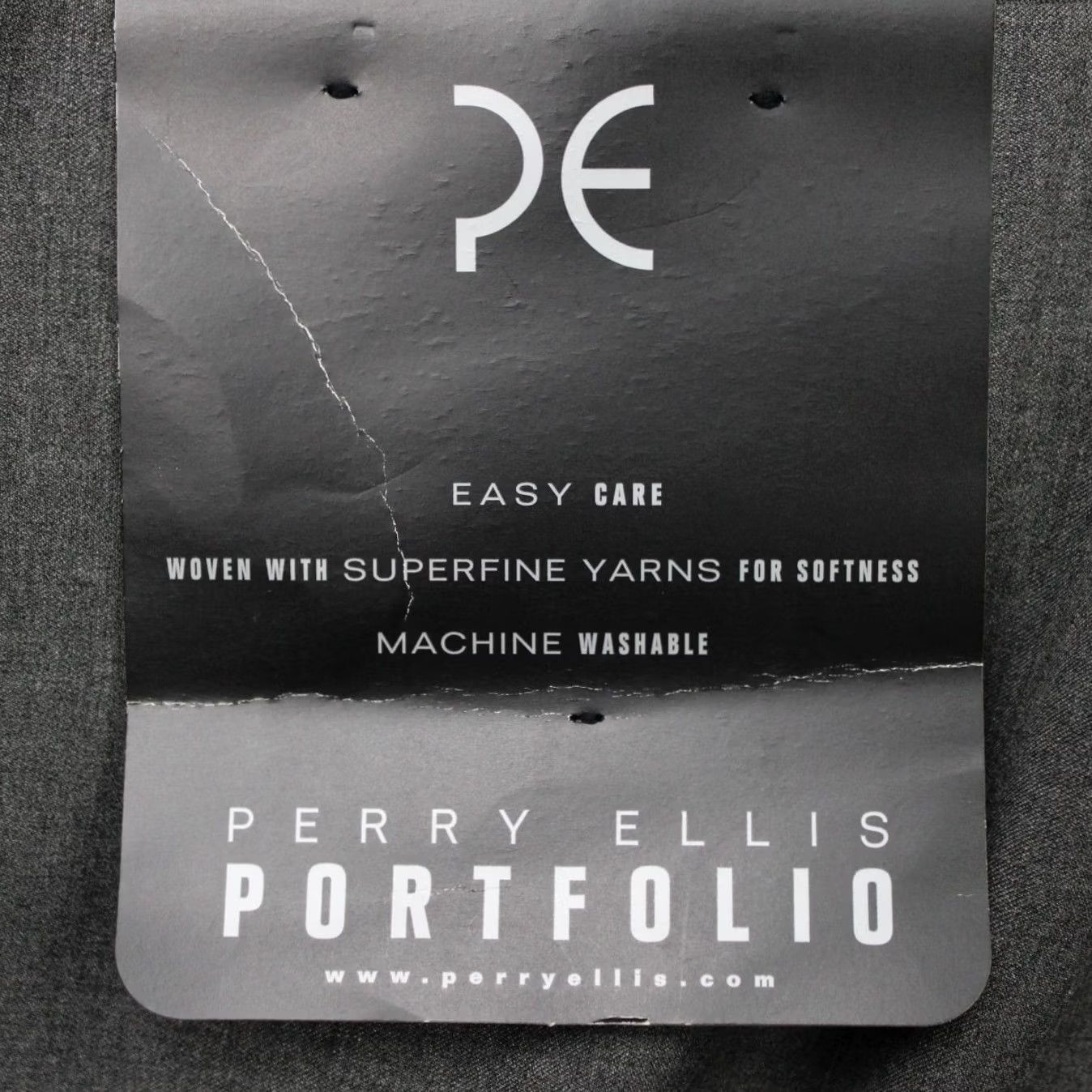 Perry Ellis Perry Ellis Portfolio Pants Mens 40x32 Gray Pleated Cuffed Polyester/Viscose Dress Pants Blue? Size US 40 / EU 56 - 7 Thumbnail