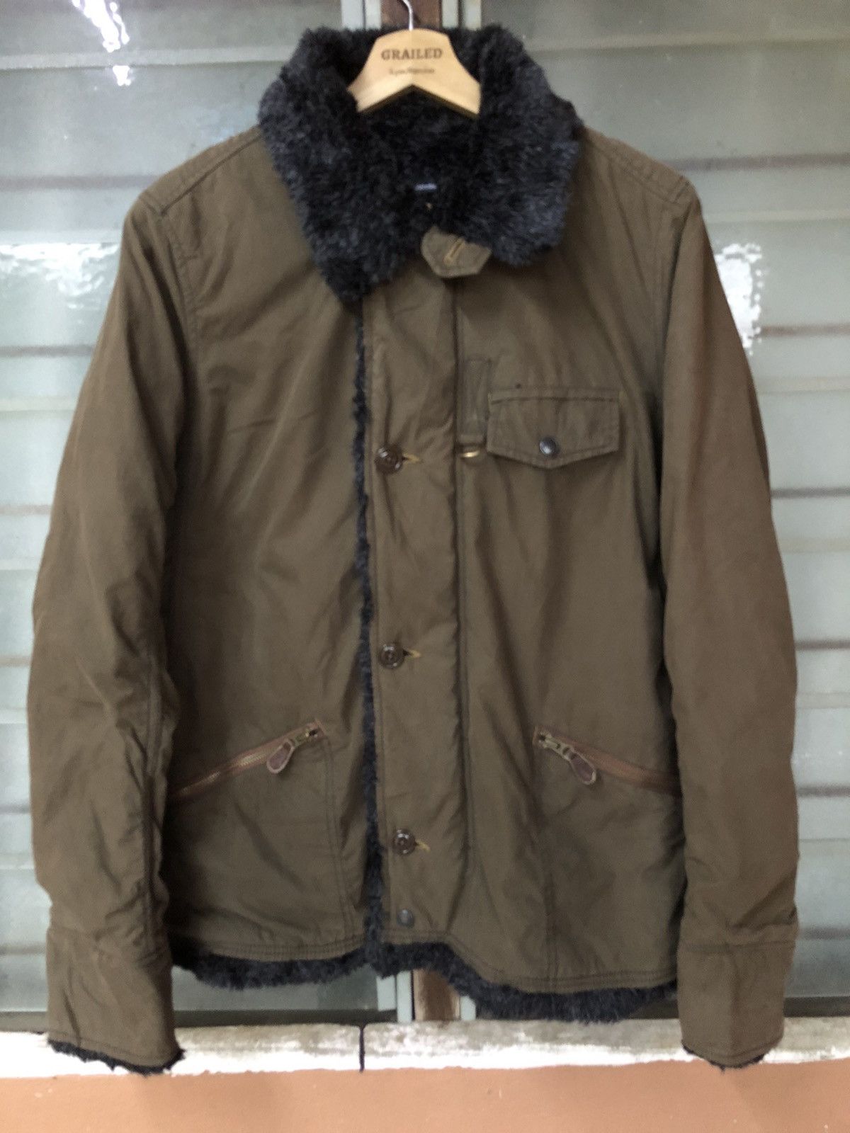 Johnbull Vintage Johnbull Trousers Jacket Cotton Khaki Jacket Size US L / EU 52-54 / 3 - 2 Thumbnail