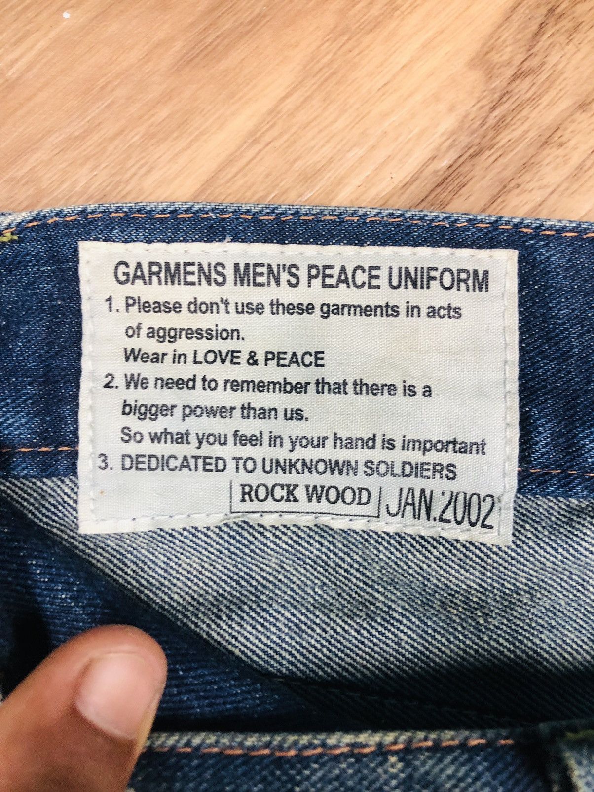 If Six Was Nine Rock Wood Distress Jeans (36) Size US 32 / EU 48 - 9 Thumbnail
