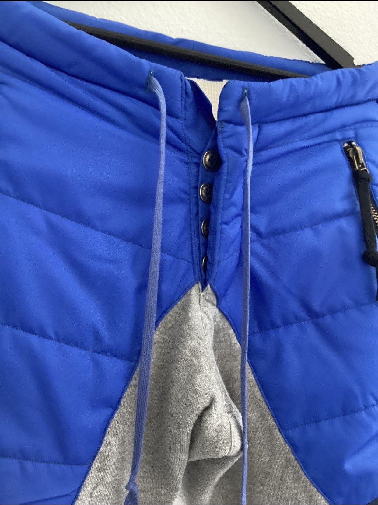 Greg Lauren BLUE PUFFER ZIP PANT Size US 32 / EU 48 - 2 Thumbnail