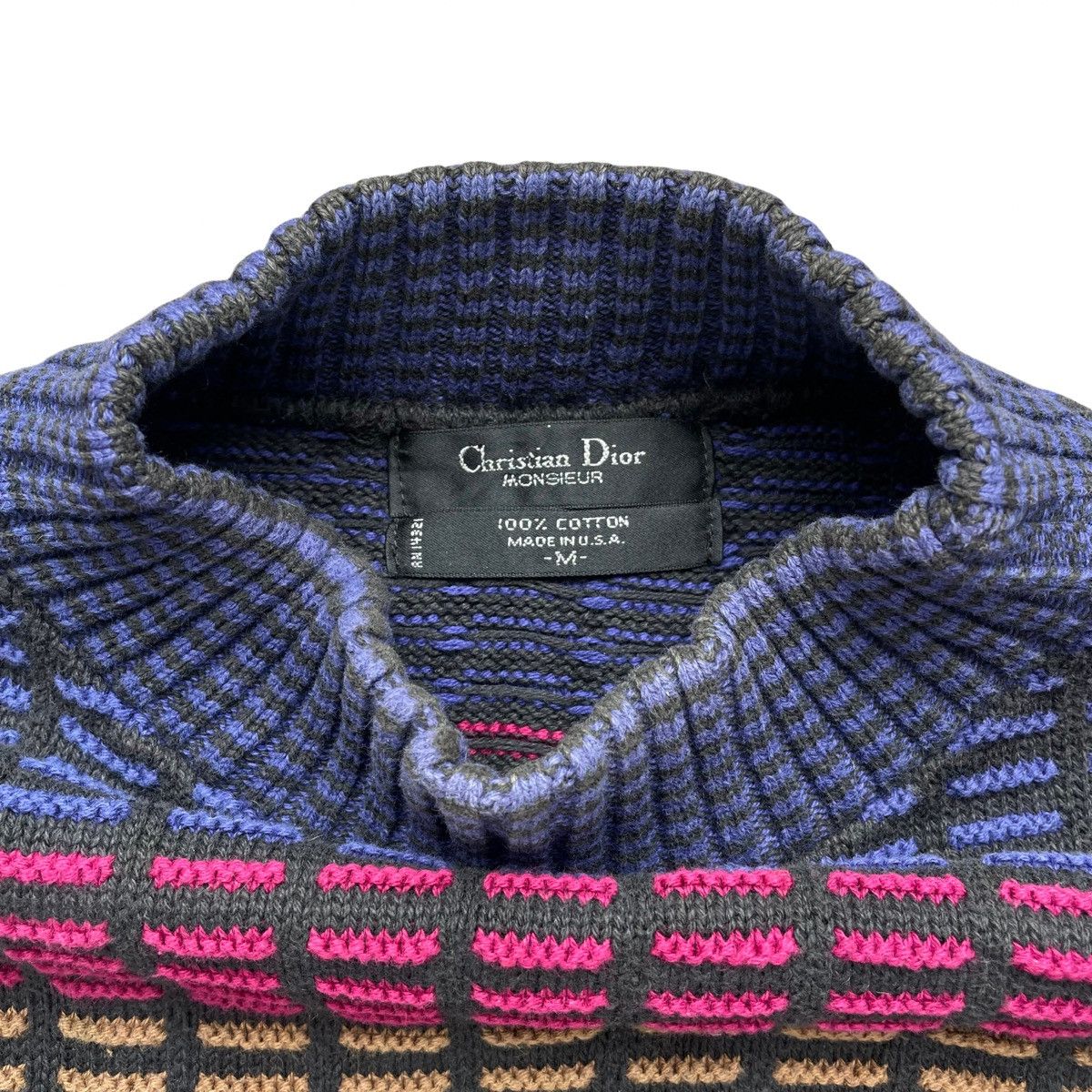 Christian Dior Monsieur × Designer × Vintage Vintage 80s Christian Dior Monsieur Striped Sweater Crewneck Size US M / EU 48-50 / 2 - 2 Thumbnail