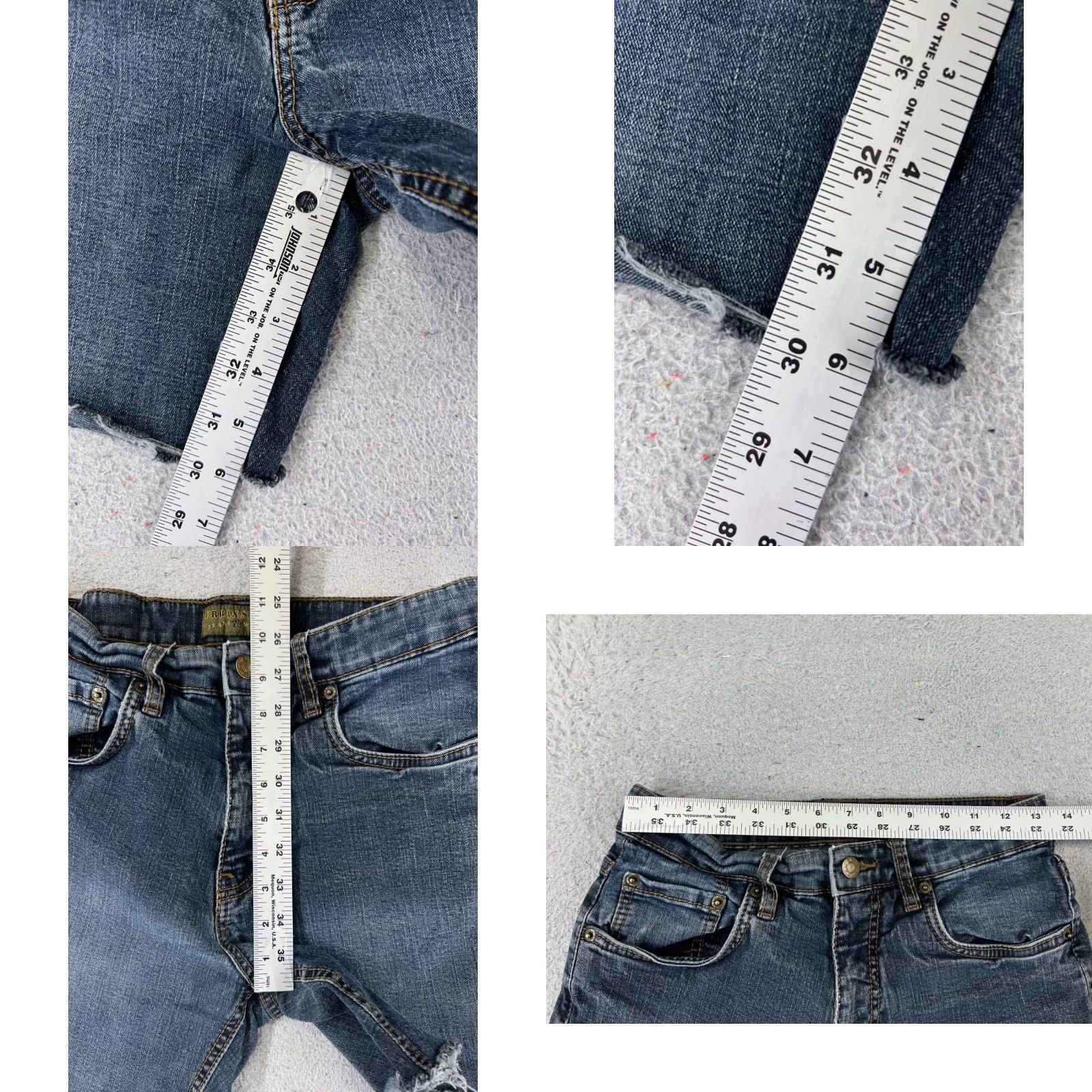 Vintage Urban Star Shorts Women's Denim Blue Dark Wash 30 28x6 Cotton Blend Mid Rise Cut-Off 5-Pocket Stretch Casual Everyday Womens 90s? Size 30" / US 8 / IT 44 - 8 Thumbnail