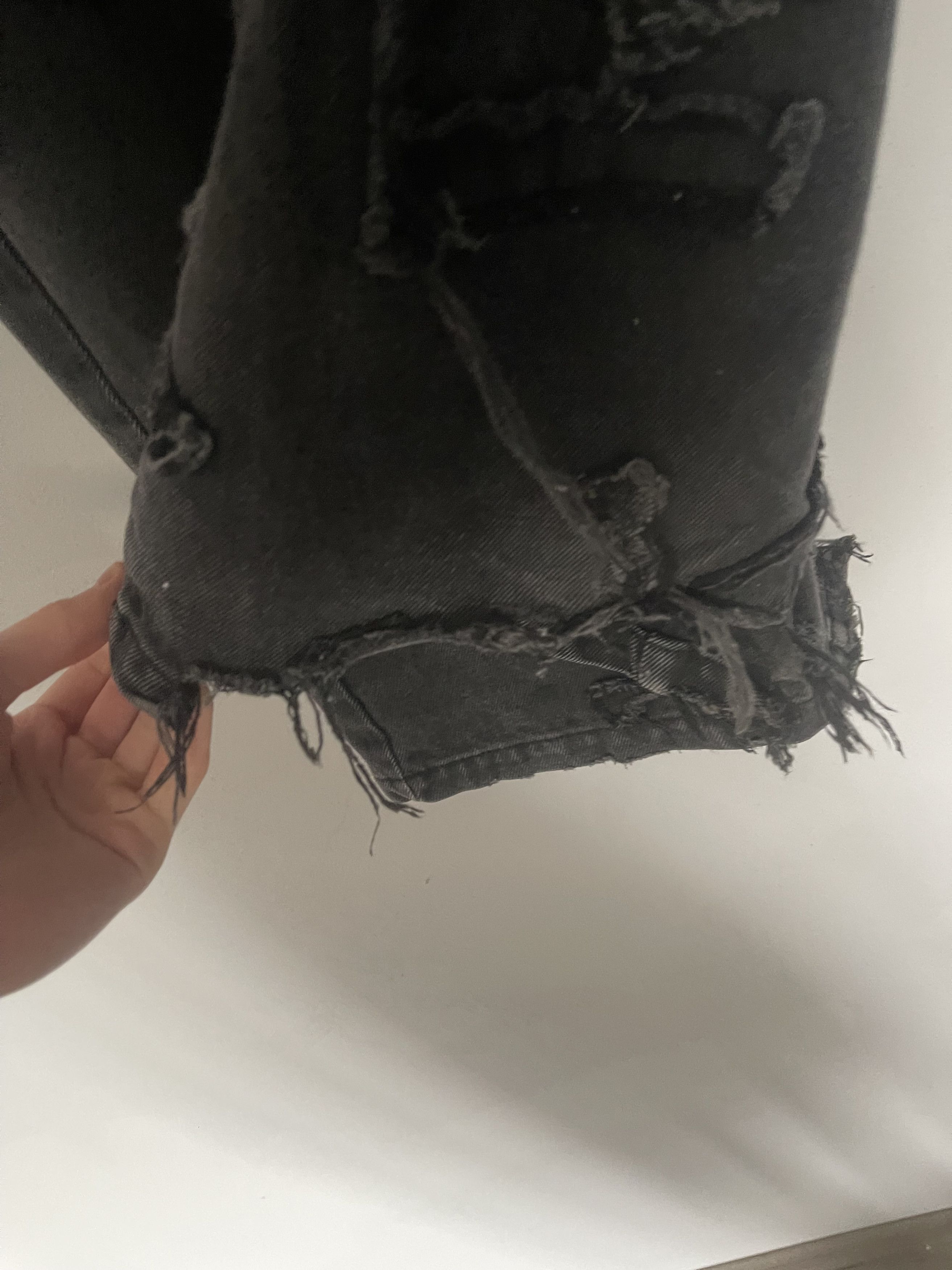 racer black patch jeans