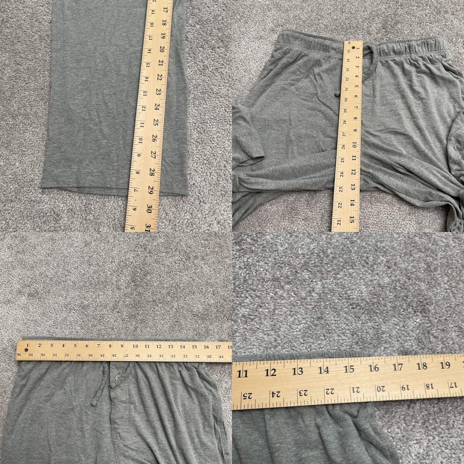 Fruit Of The Loom Fruit of the Loom Pants Men M Gray Lounge Straight Leg Elastic 32x29 Casual Activewear Size US 31 - 8 Thumbnail