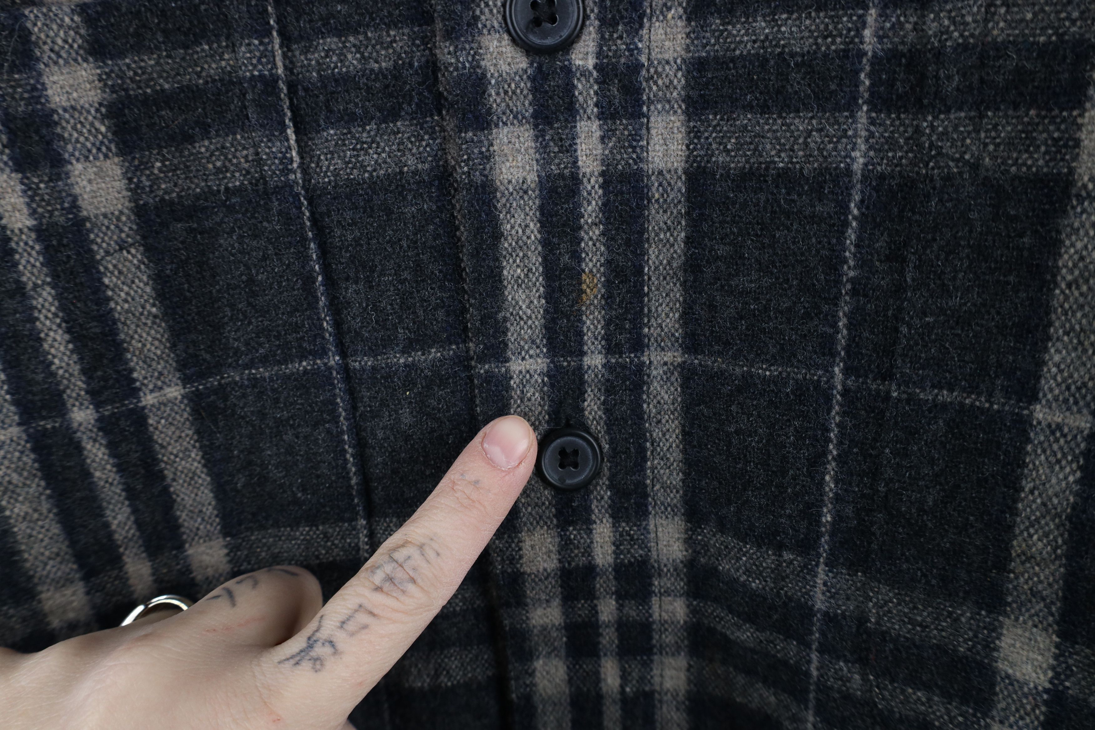 Vintage Vintage 90s Streetwear Wool Blend Collared Button Shirt Size US L / EU 52-54 / 3 - 4 Thumbnail