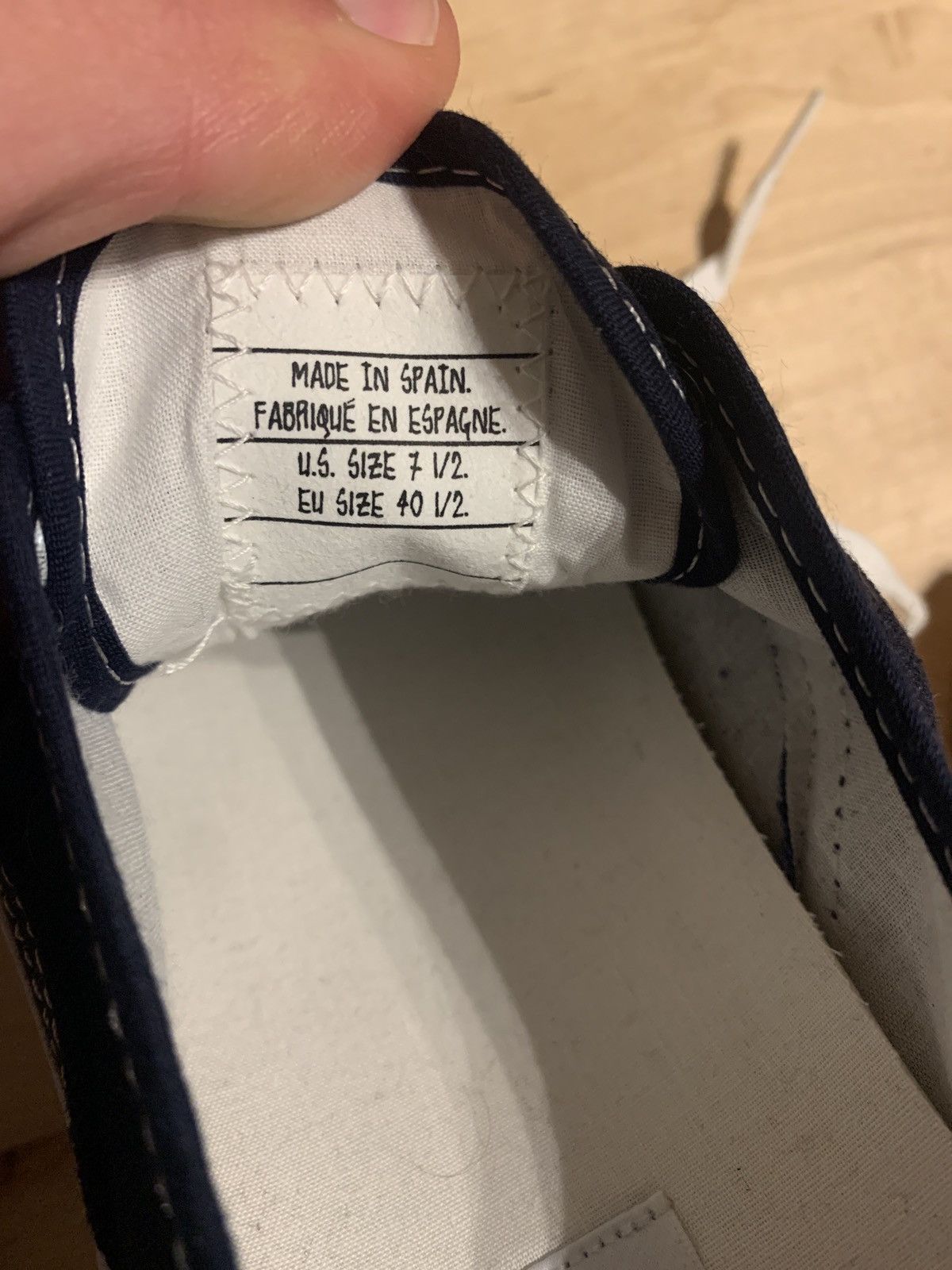 Thom Browne Thom Browne Navy Blu Canvas Sneakers Size US 10.5 / IT 40.5 - 13 Thumbnail