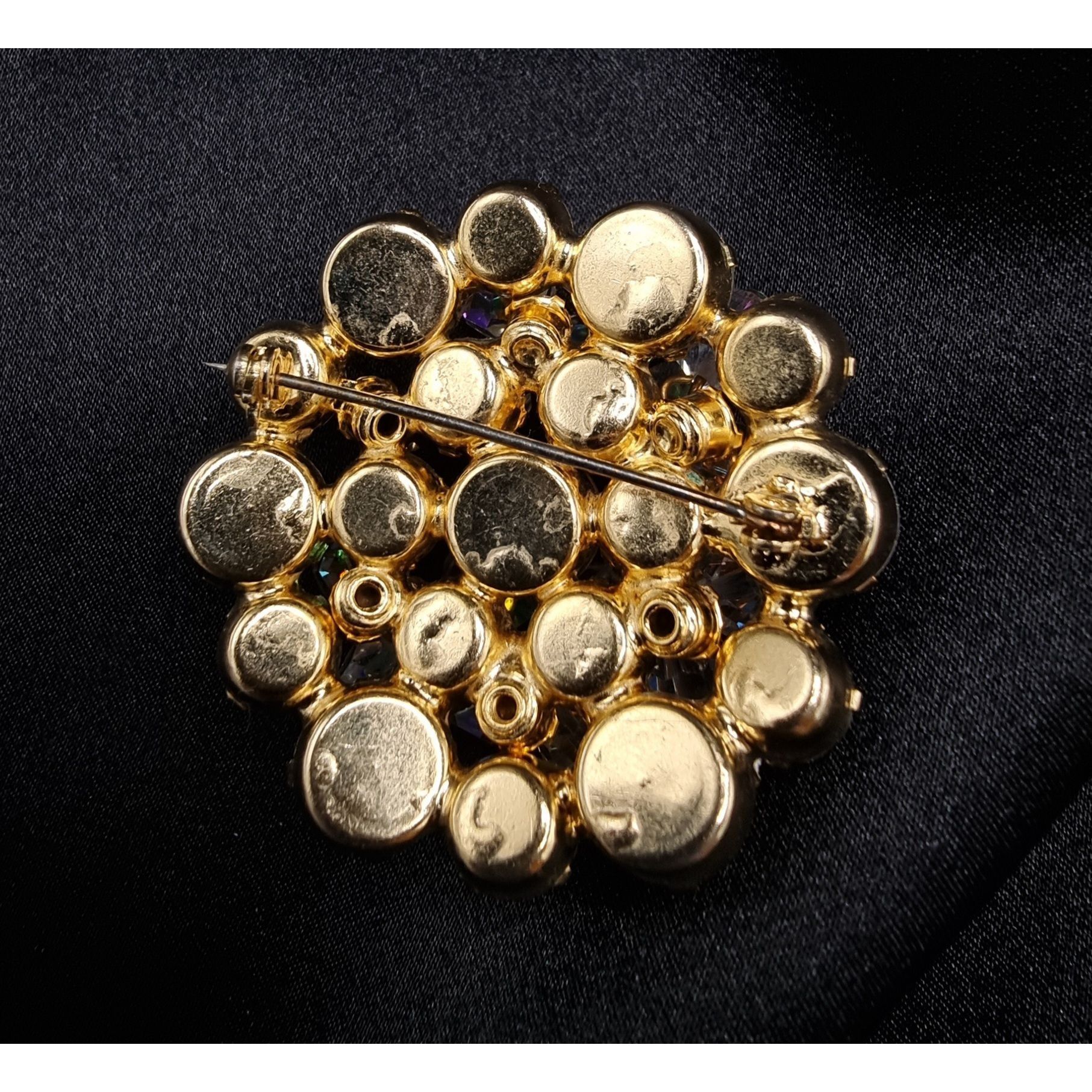 Vintage Vintage 1960s JULIANA Aurora Borealis Crystal Gold-Tone Roun Size ONE SIZE - 6 Thumbnail