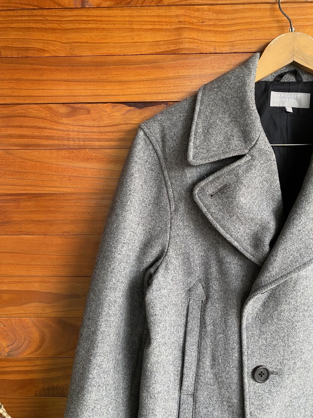 Margaret Howell Margaret Howell Grey Wool Pea Coat Japanese Minimalist Size US L / EU 52-54 / 3 - 9 Thumbnail