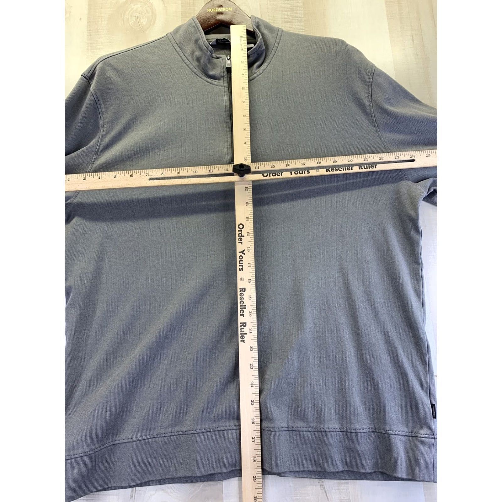 Calvin Klein Calvin Klein Mens XL Gray 1/4 Zip Pullover Shirt - Casual, Travel, Classic Knit Sweater, Mock Neck, Long Sleeve, Zip Closure, Regular Size Size US XL / EU 56 / 4 - 2 Thumbnail