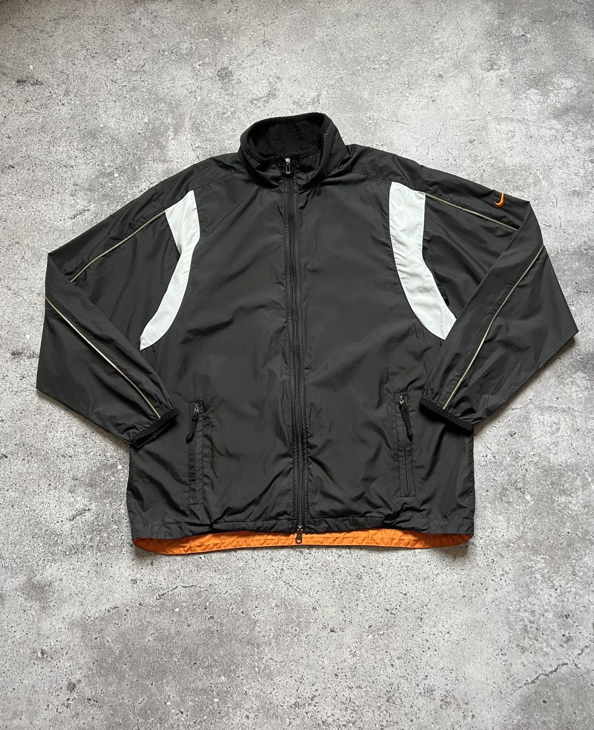 Nike × Vintage Vintage Nike 90s Nylon Track Jacket Black Size US XL / EU 56 / 4 - 1 Thumbnail