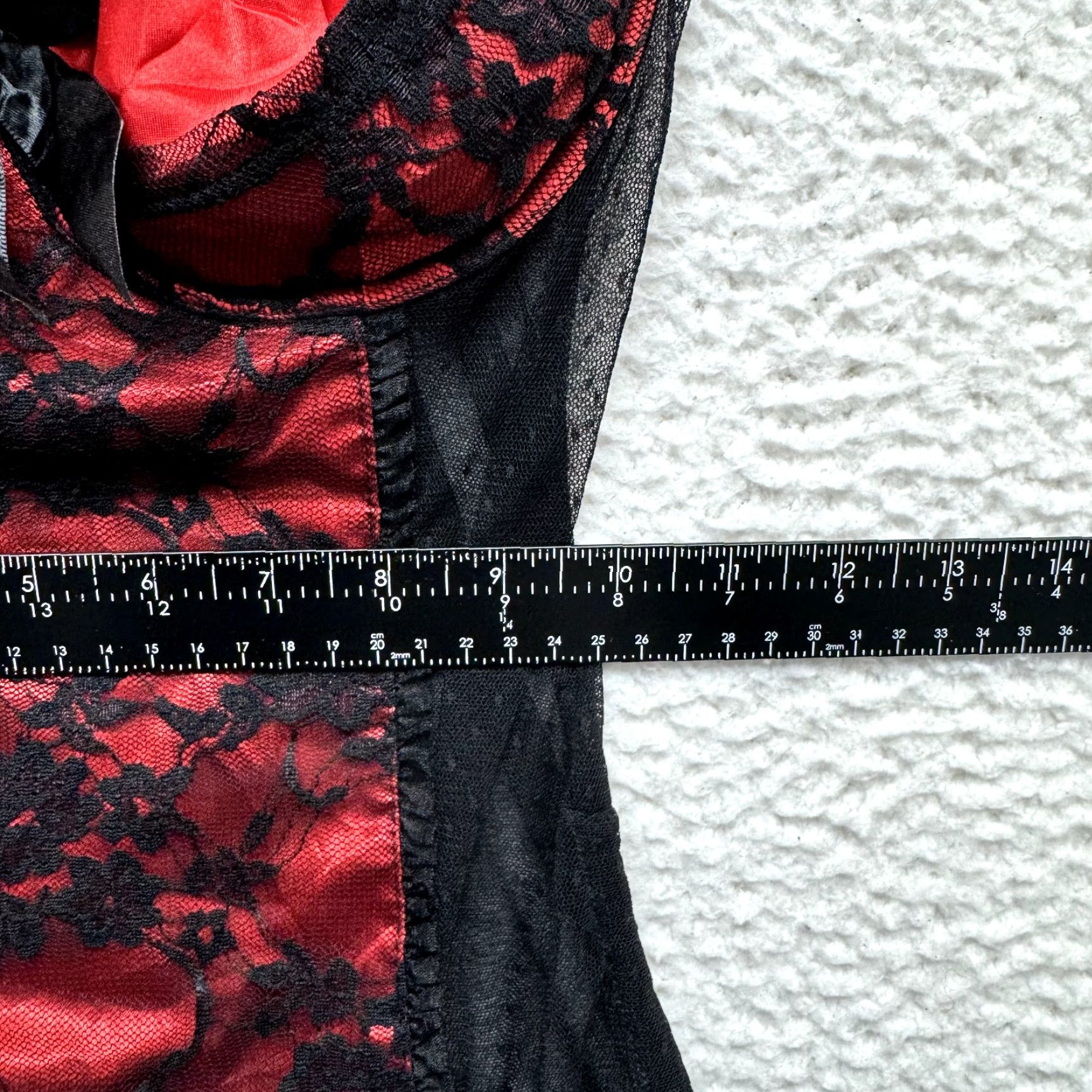 Vintage VINTAGE Dreamgirl Slip Dress L Red Black Lace Goth Whimsigoth Victorian Size L / US 10 / IT 46 - 6 Thumbnail