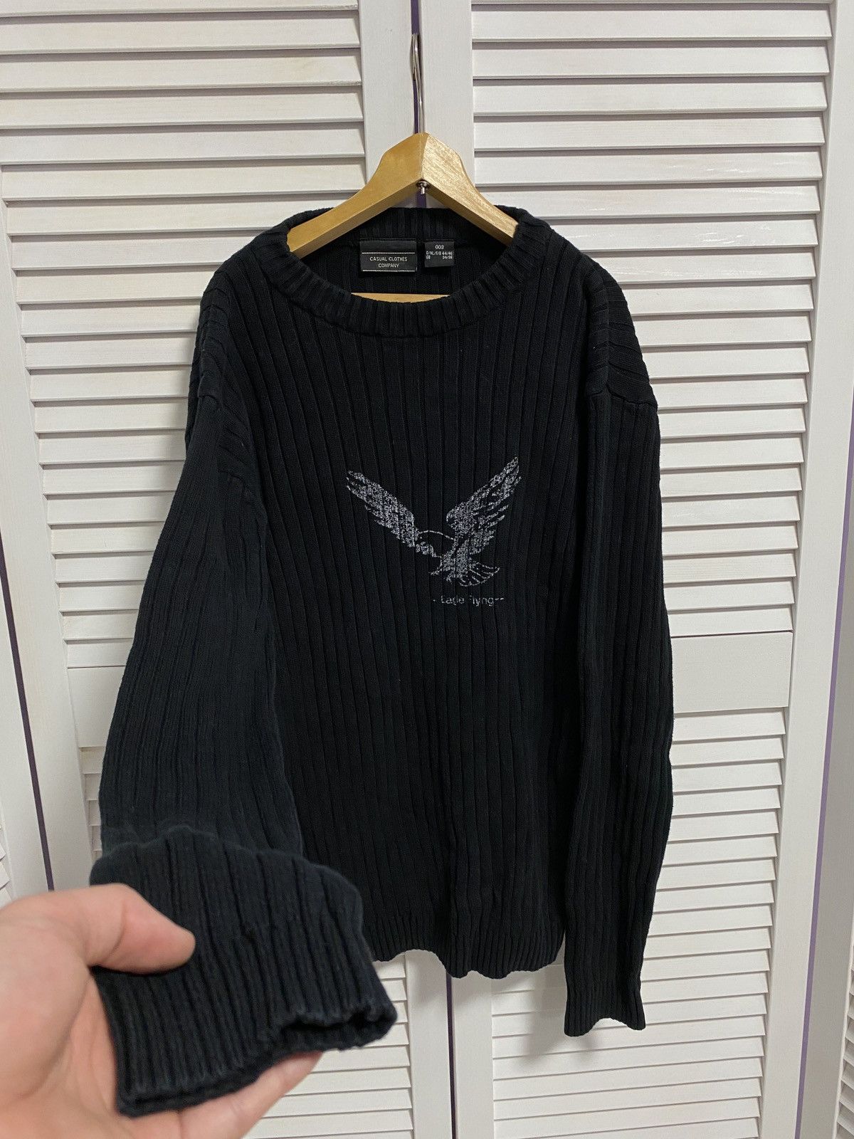 Japanese Brand × Vintage 🕋 Vintage Knit Sweater Eagle Flying Diesel AG Style Size US M / EU 48-50 / 2 - 3 Thumbnail