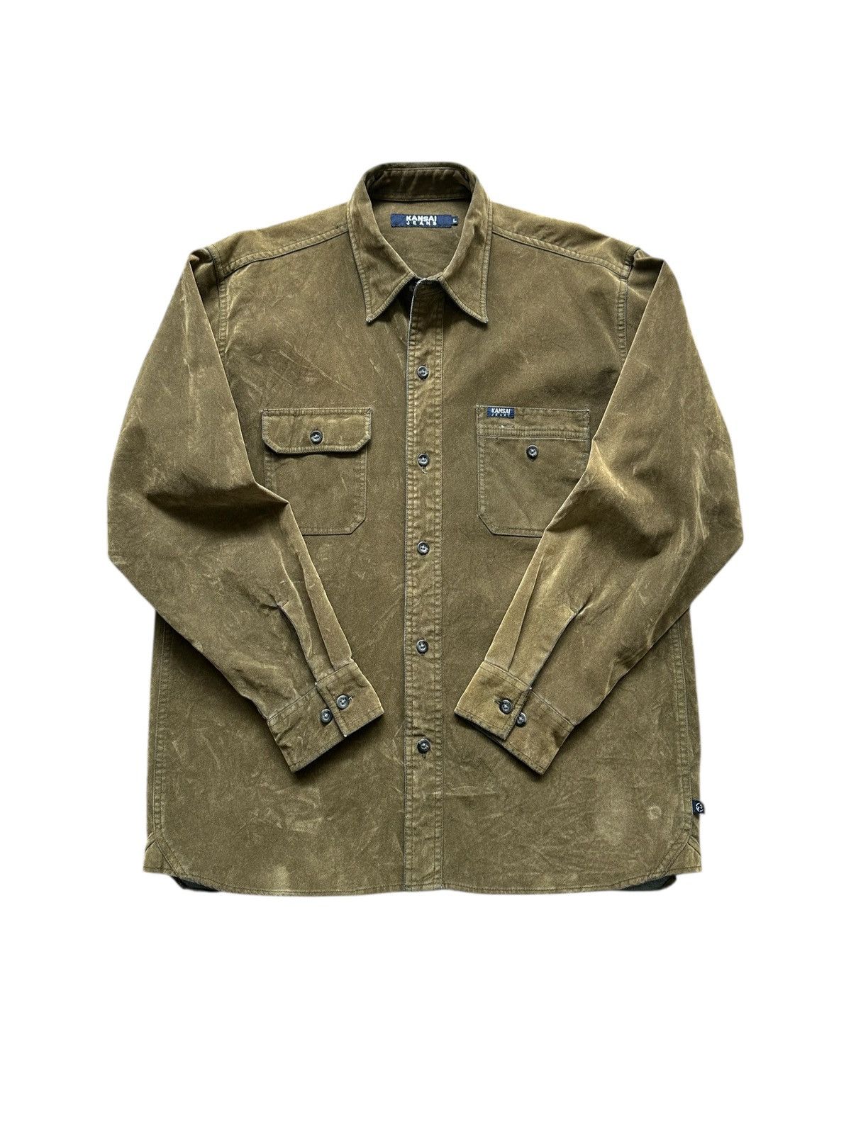 Kansai Yamamoto 00's Kansai Jeans moleskin denim shirt Size US L / EU 52-54 / 3 - 4 Thumbnail
