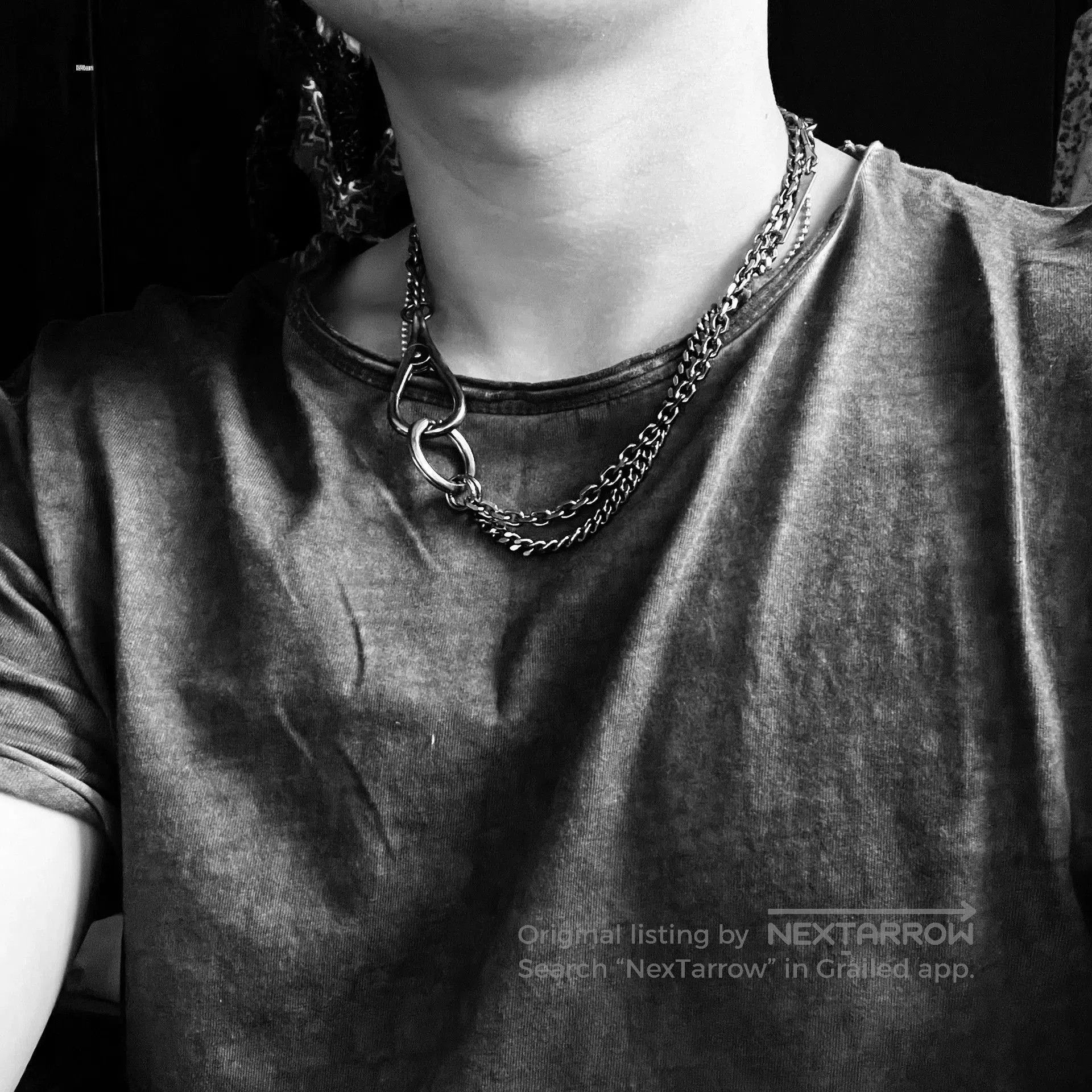 Chin Teo Silver Double Chain Link Necklace. Size ONE SIZE - 7 Thumbnail