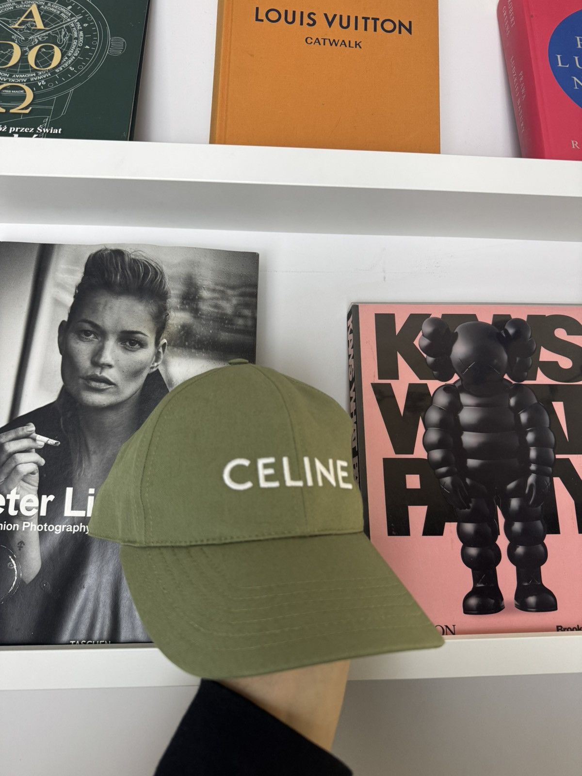 Celine Celine Hat Designer Baseball Cap Classic Logo Luxury Olive Size ONE SIZE - 3 Thumbnail