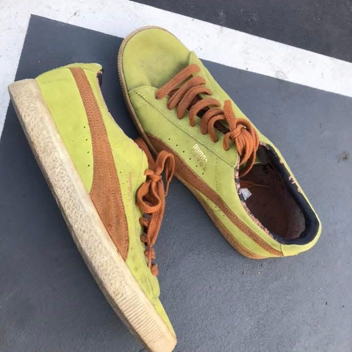 Puma Vintage Puma Clyde Green suede White Sole Size US 11 / EU 44 - 10 Thumbnail