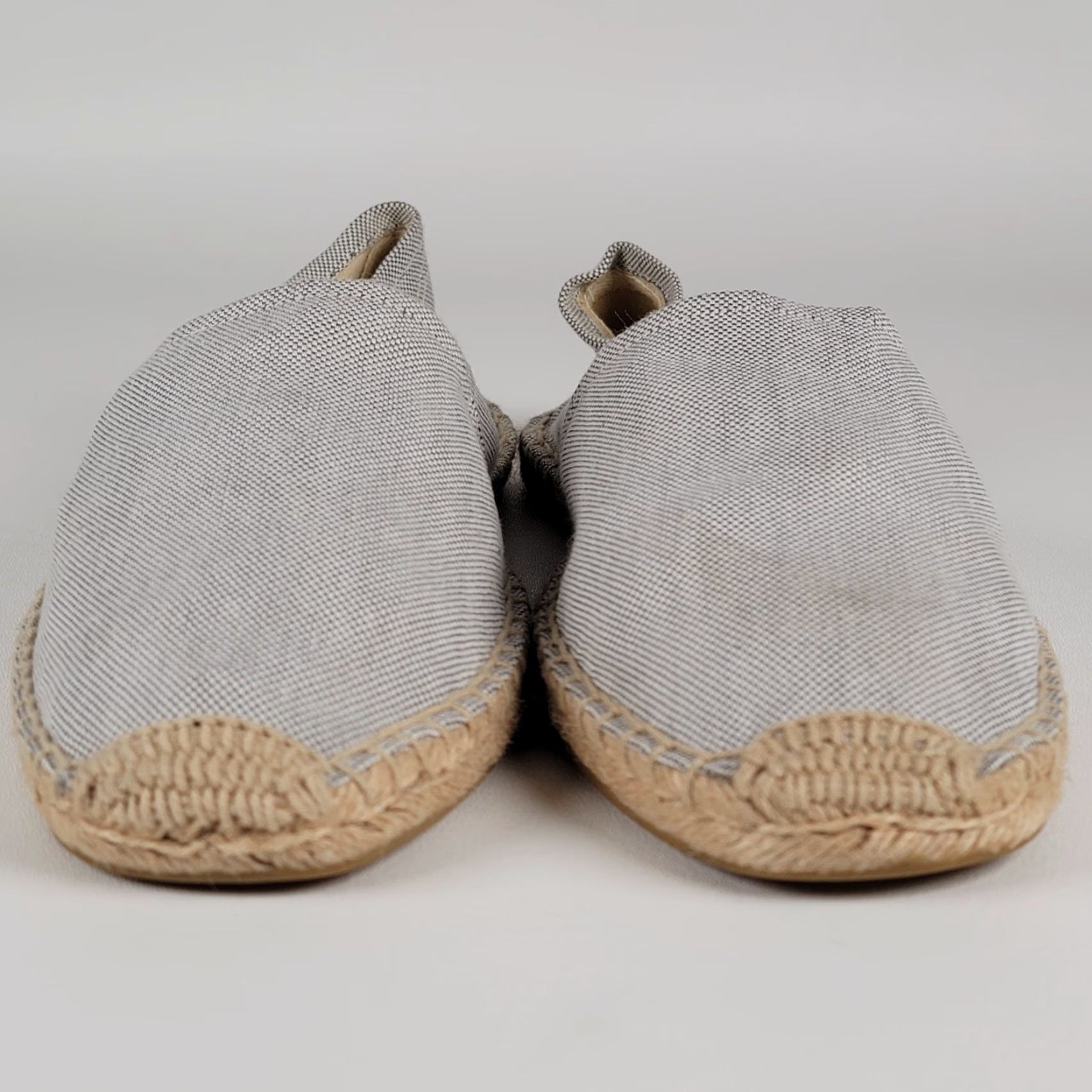 Soludos Soludos Almond Toe Platform Espadrille Slip On Gray Textile Canvas Women Size 9 Slip-On Casual Bohemian Nature 90s Style Womens Size US 7 / IT 37 - 3 Thumbnail