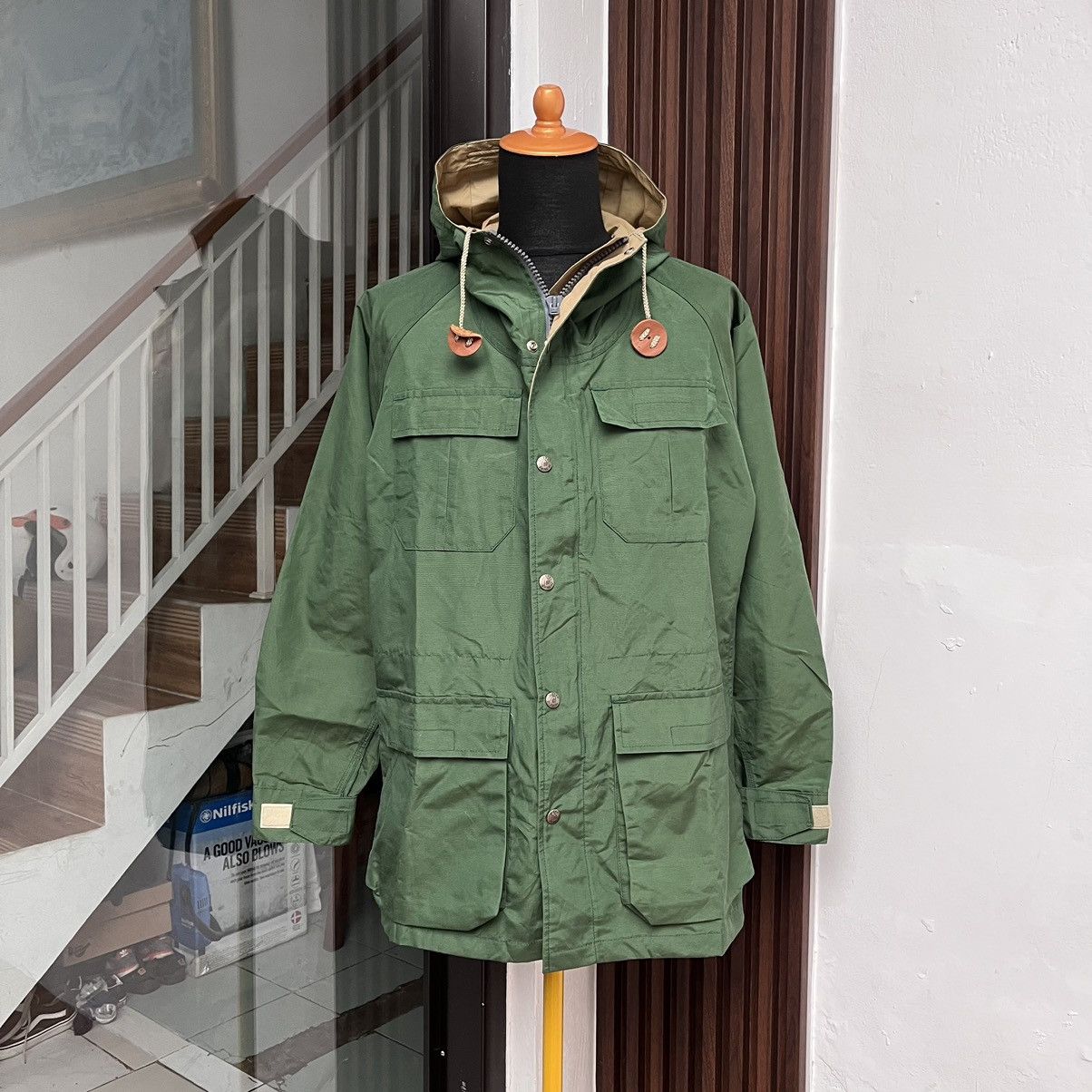 Vintage 90s Sierra Designs x Pendleton Jacket 60/40 Hoodie Parka Blue Colour Mountain Jacket Coat Size Medium