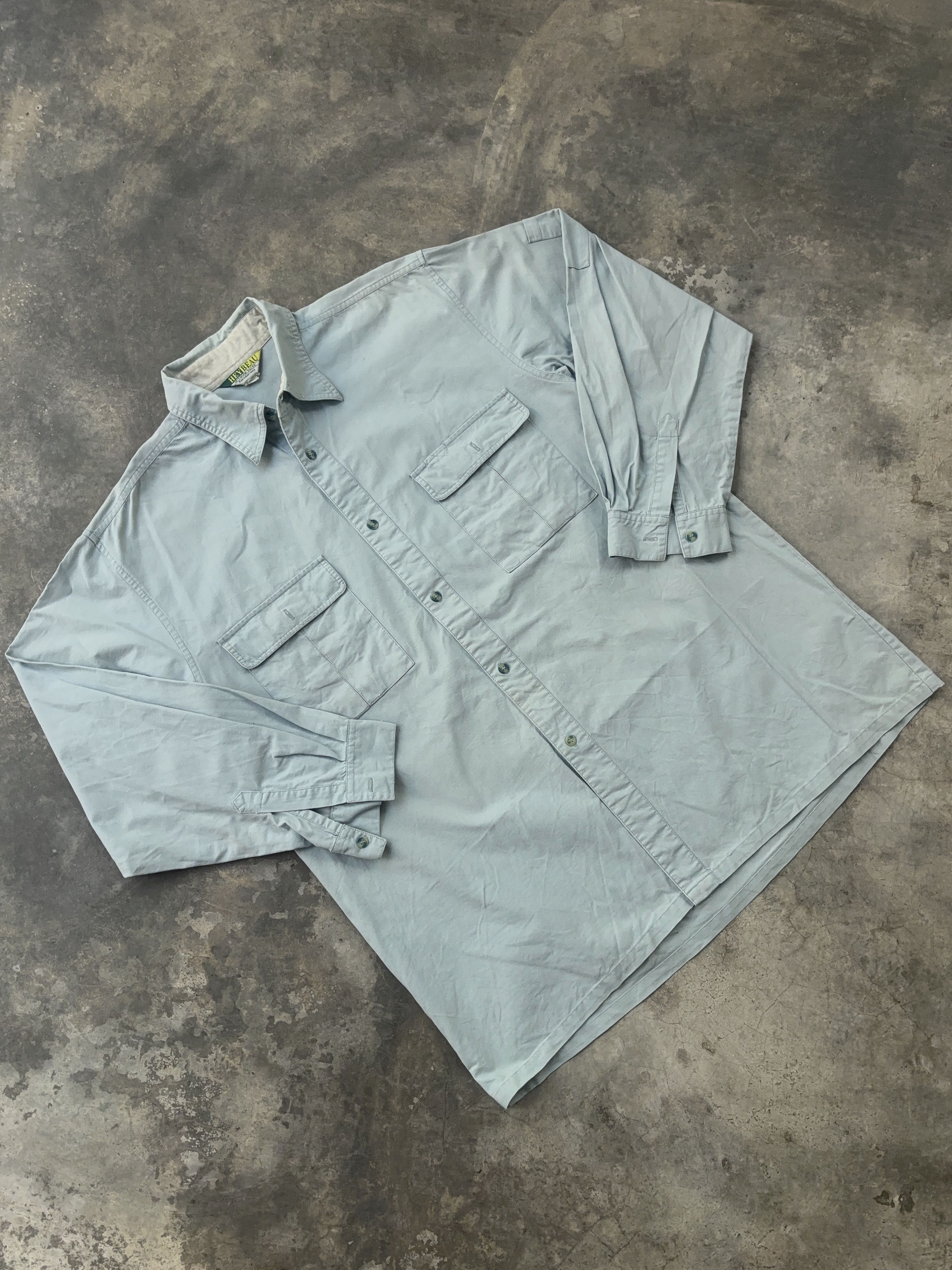 Other Hey Beau Workwear Vintage Light Blue Button Up Shirt Size US L / EU 52-54 / 3 - 2 Thumbnail