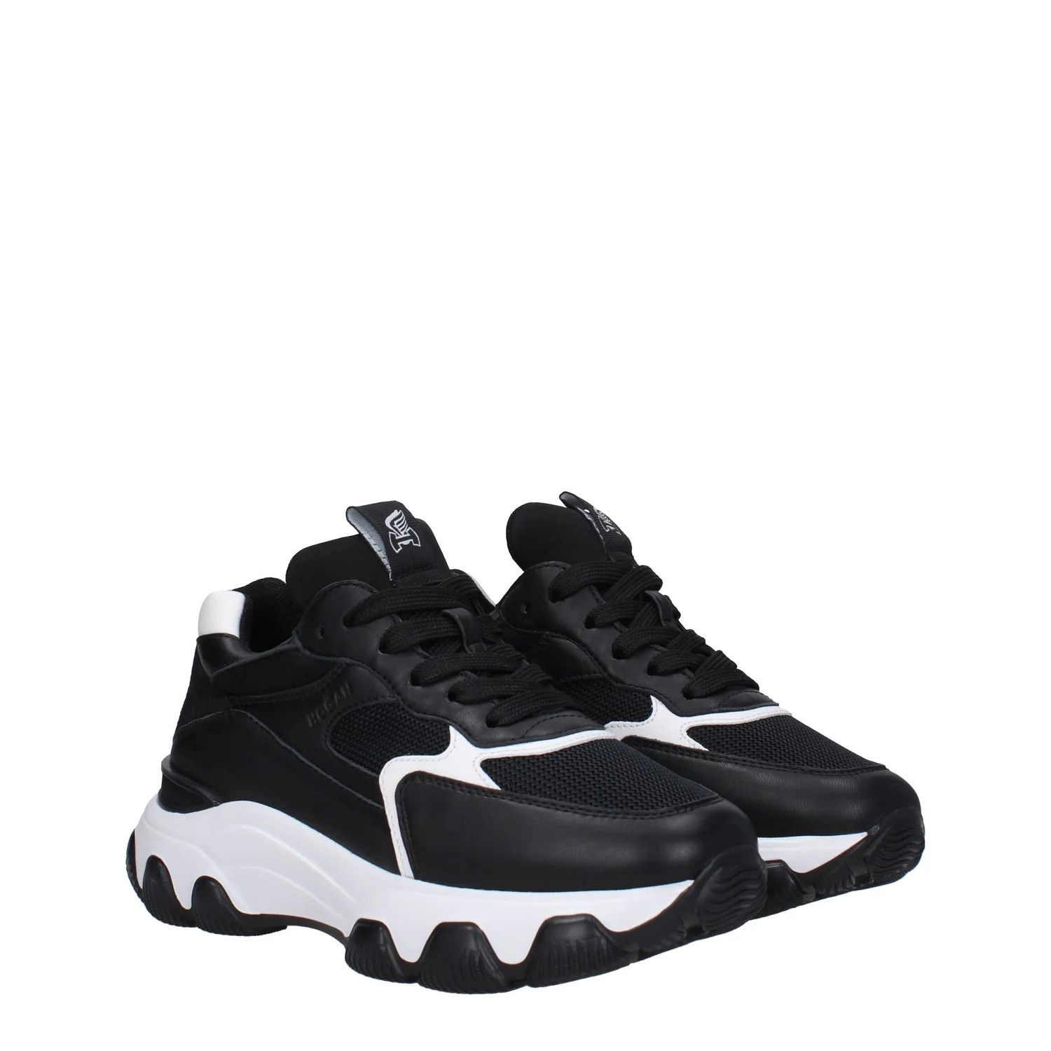 Hogan ob1o1e1124 Leather Sneakers in Black Size US 5.5 / IT 35.5 - 2 Thumbnail