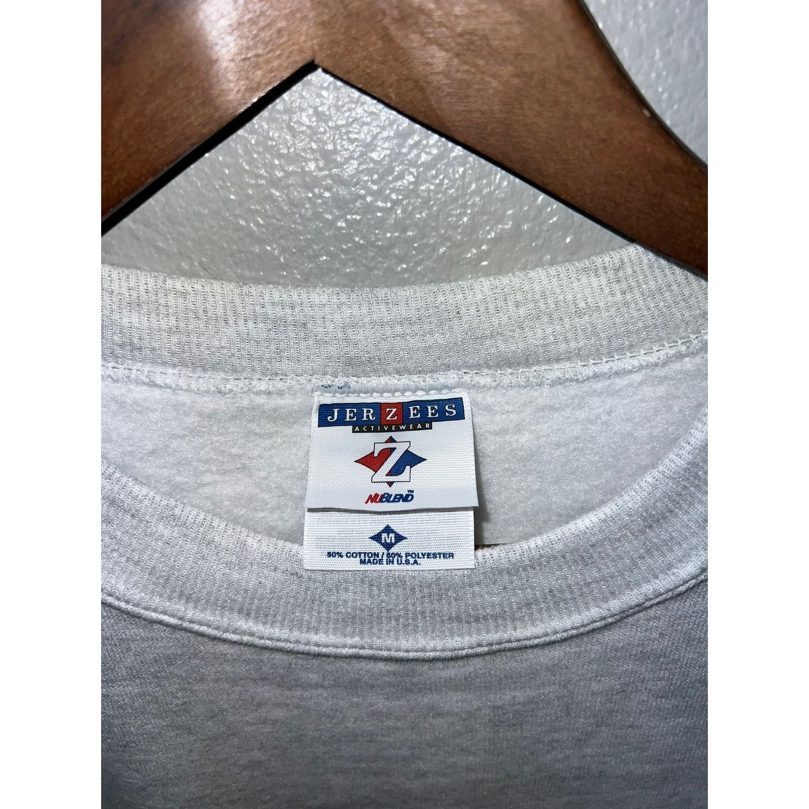 Vintage Vintage Gray Jerzees Blank Sweatshirt Nublend 90s Stained M Size US M / EU 48-50 / 2 - 6 Thumbnail