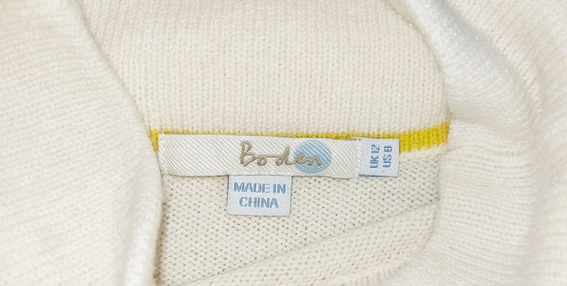 Boden 100% wool sweater ecru luxury soft unique elegant fashion Size M / US 6-8 / IT 42-44 - 3 Thumbnail