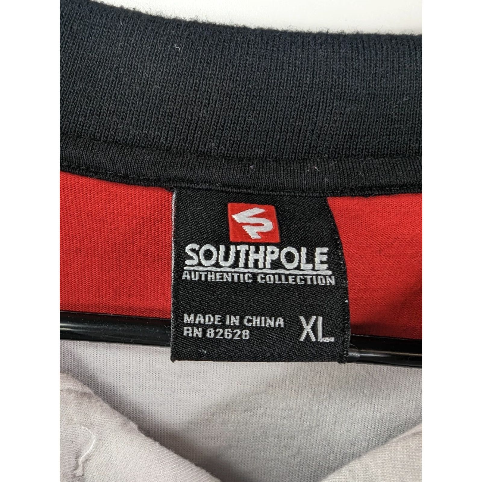 Southpole South Pole Mens Polo Shirt Striped Golf/Rugby - Red Black, XL, Cotton Blend, Button Collar, Short Sleeve, Classic Activewear Size US XL / EU 56 / 4 - 5 Thumbnail