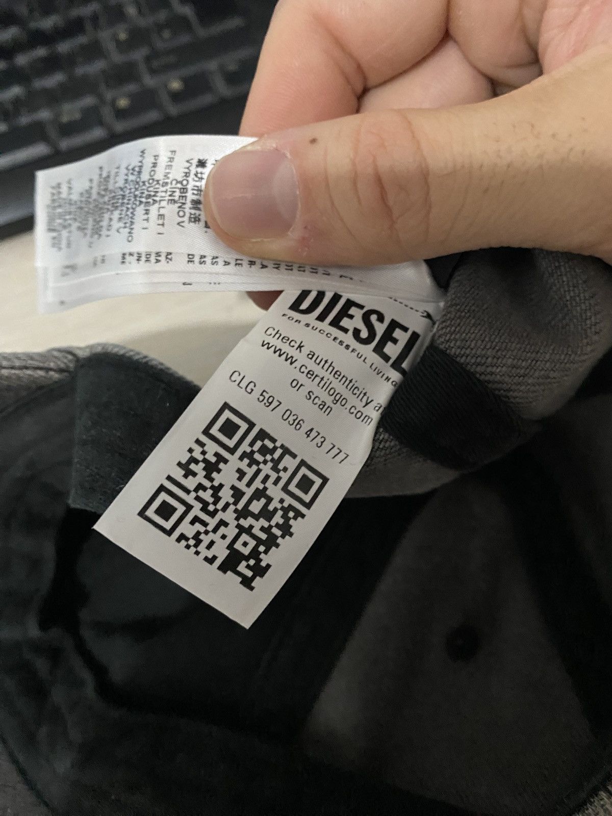 Diesel Diesel washed black cap Size ONE SIZE - 9 Thumbnail