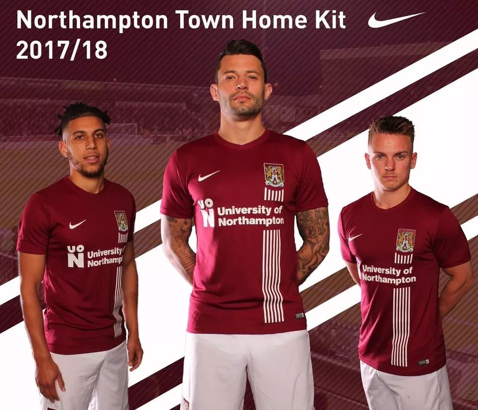 Nike NORTHAMPTON TOWN 2017 2018 HOME FOOTBALL SOCCER JERSEY Size US S / EU 44-46 / 1 - 11 Thumbnail
