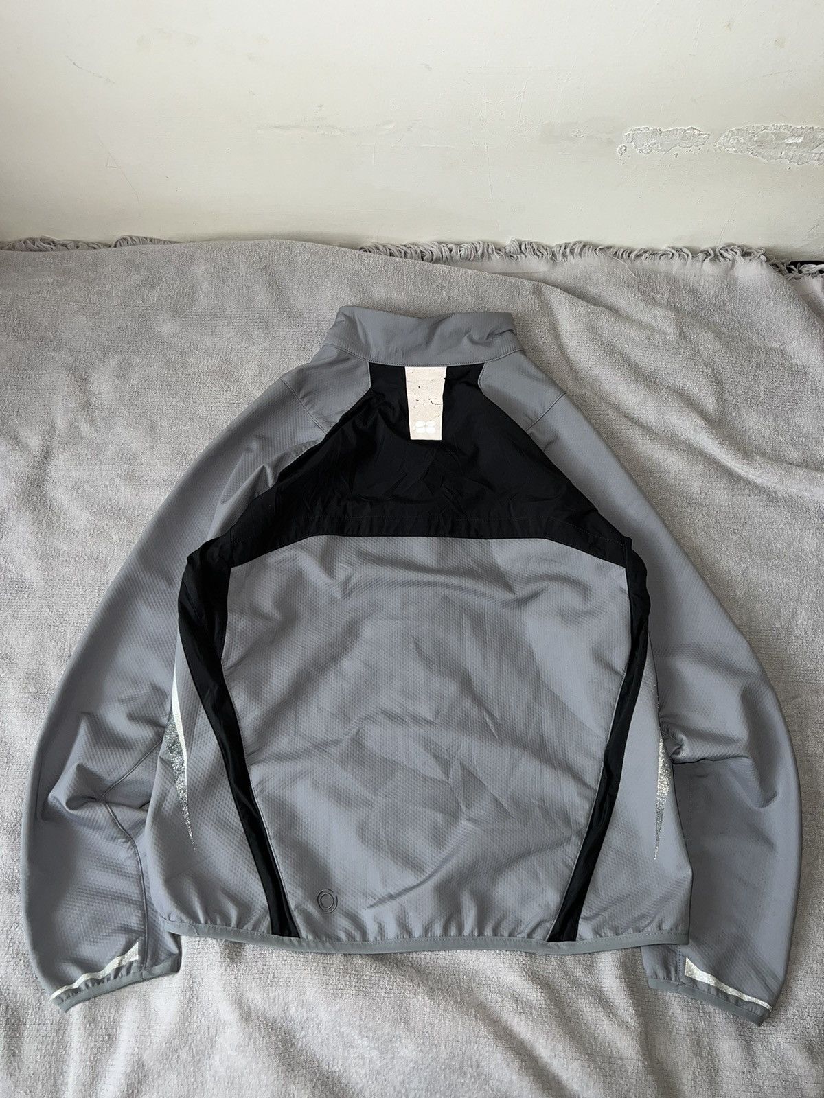 Nike × Vintage Nike vintage drill zip jacket grey y2k style mini swoosh Size US M / EU 48-50 / 2 - 8 Thumbnail