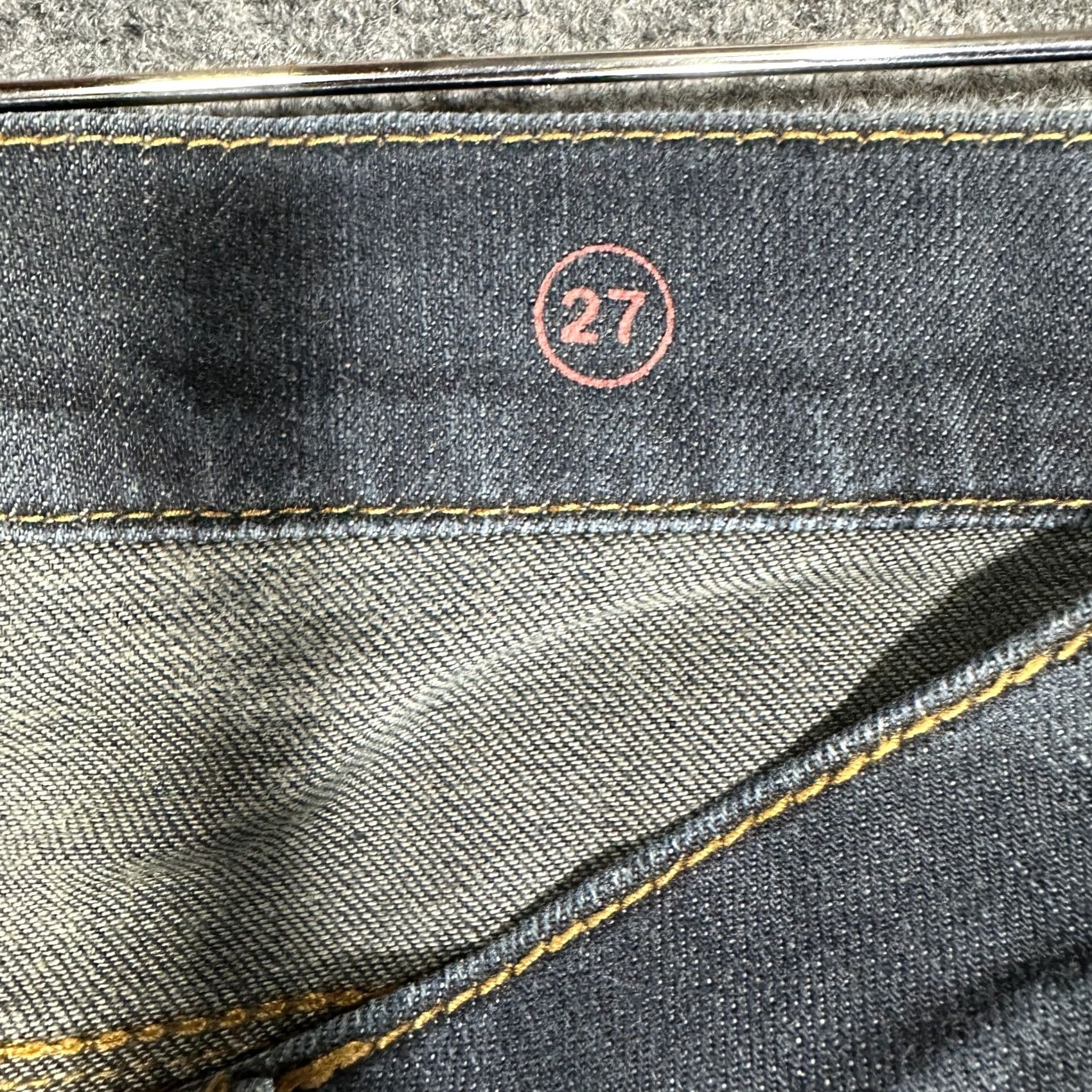 Bcbgmaxazria Max Azria Jeans Womens 27 Straight Leg Dark Wash Cotton Stretch Pockets Size 27" / US 4 / IT 40 - 6 Thumbnail