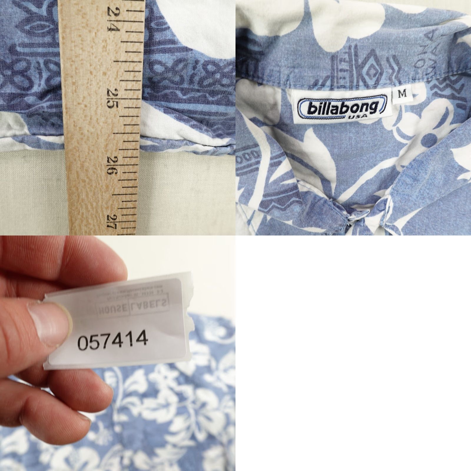 Billabong VINTAGE Billabong Hawaiian Shirt Mens Medium Blue Floral Button Up Aloha 90s Surf Size US M / EU 48-50 / 2 - 8 Thumbnail