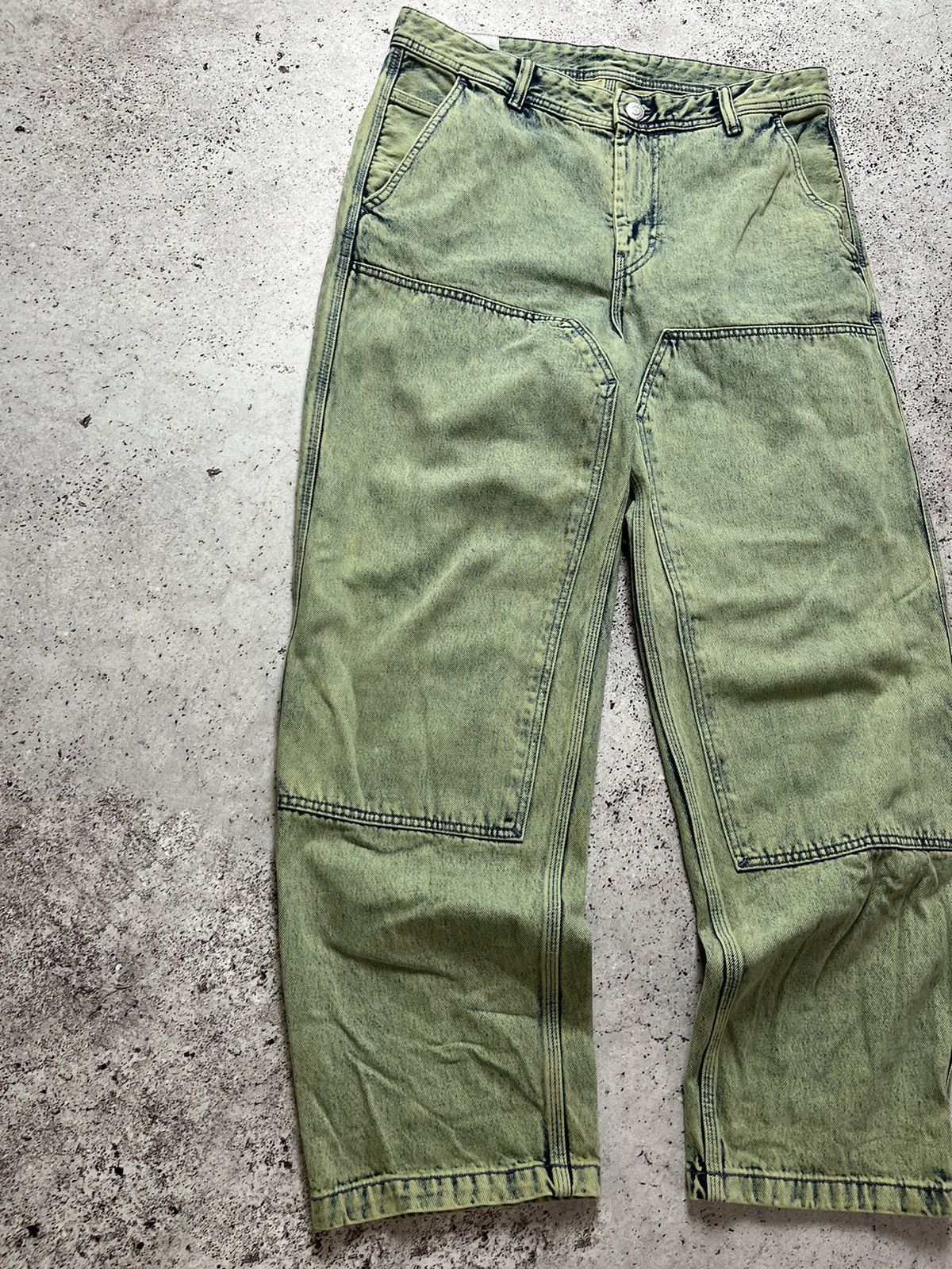 Vintage 👖🐉Vintage Double Knee Jeans Distressed Jeans Size US 32 / EU 48 - 3 Thumbnail