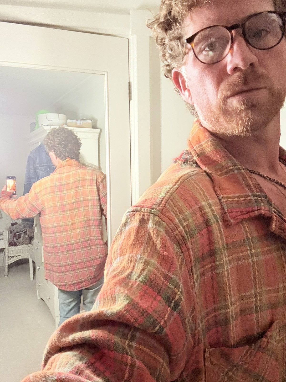 Gallery Dept. Gallery Dept Marley Distressed Checked Cotton-Flannel Shirt Size US L / EU 52-54 / 3 - 20 Thumbnail