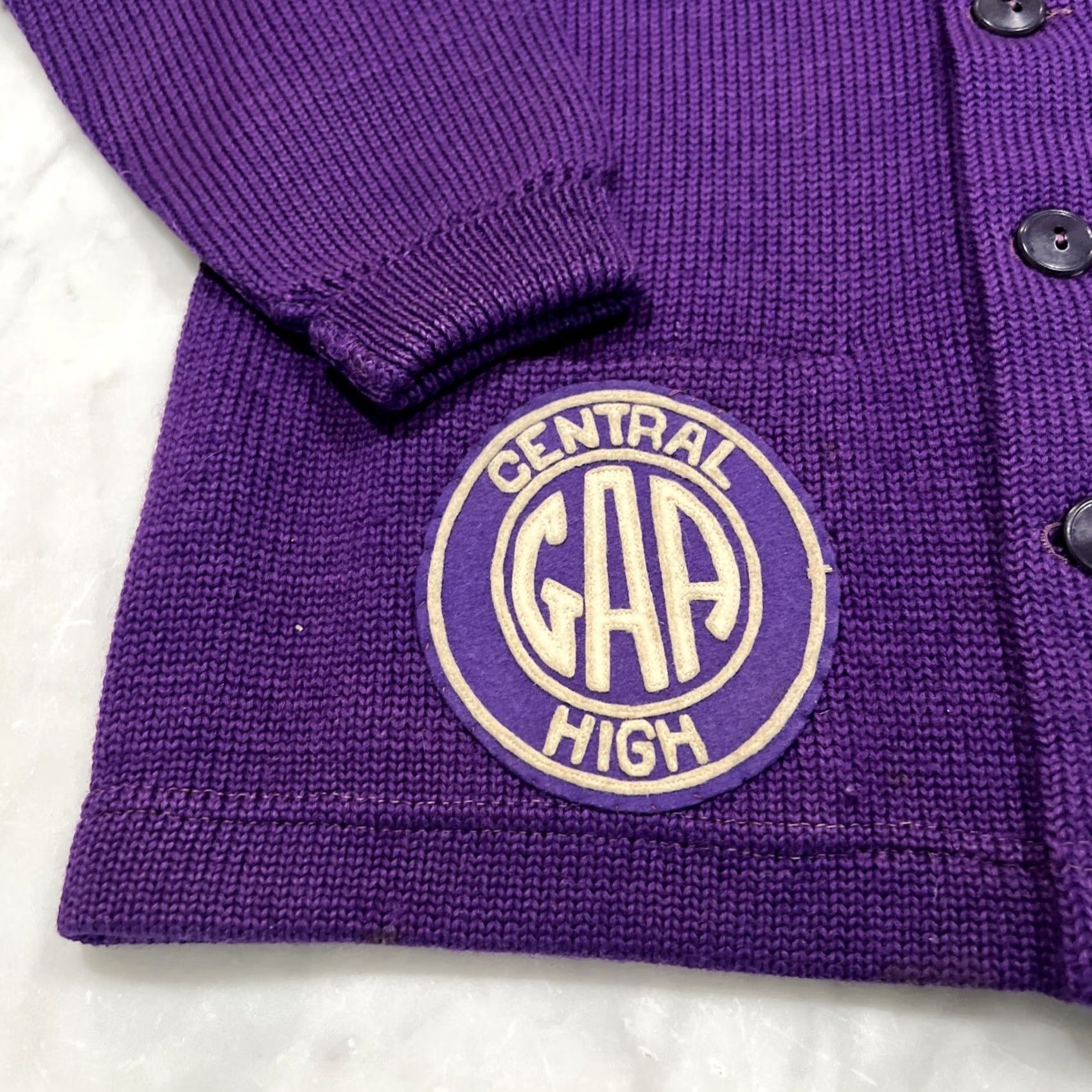 Vintage VINTAGE Red Wing High School Letterman Sweater Purple Selson Sportswear Minn Shirt Adult M Purple Letterman 1950s Mens Size US M / EU 48-50 / 2 - 4 Thumbnail