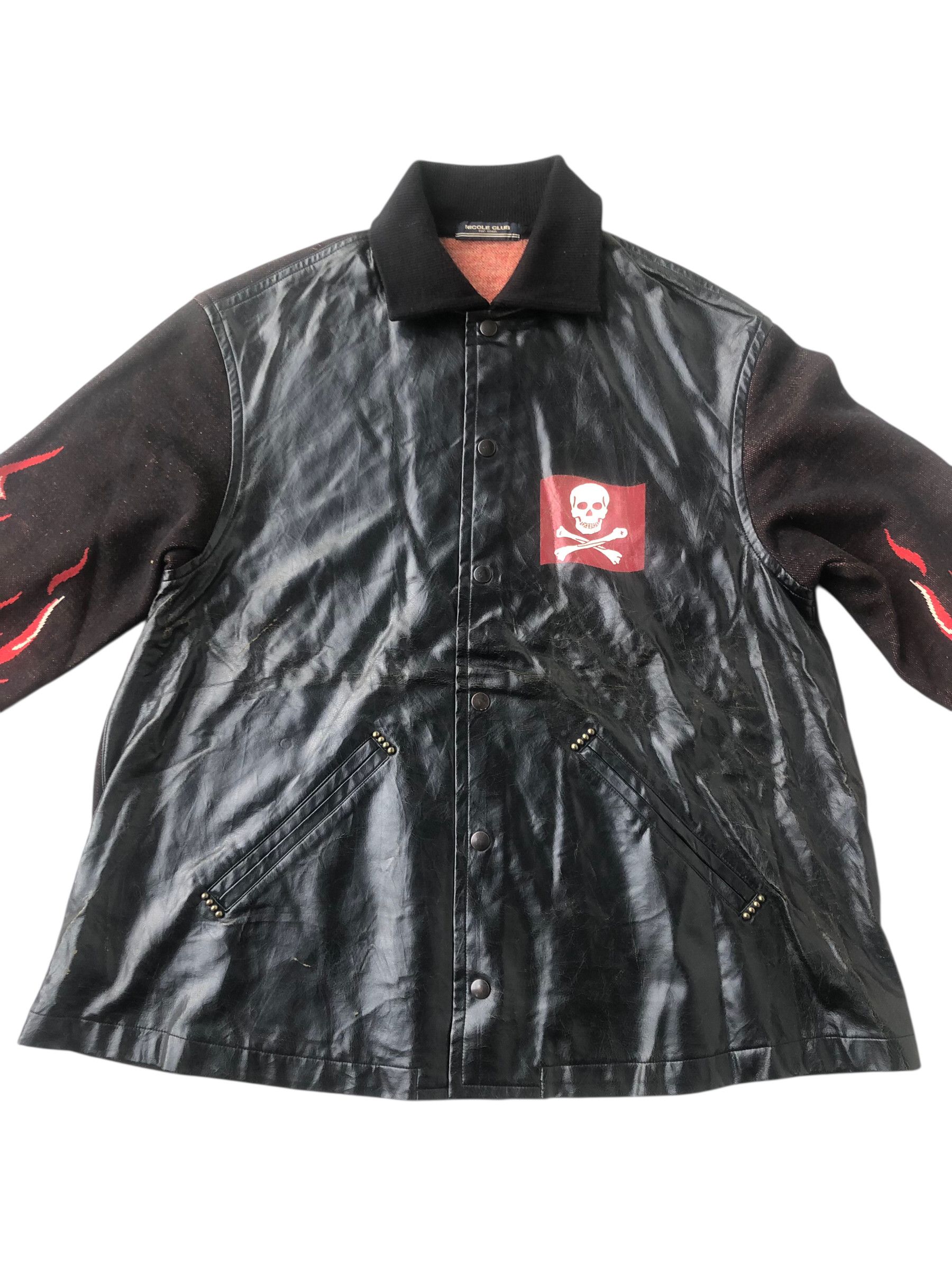 Nicole Club 🔥Vtg NICOLE CLUB FOR MEN Sample Archived Wool PVC Jacket Size US XL / EU 56 / 4 - 3 Thumbnail