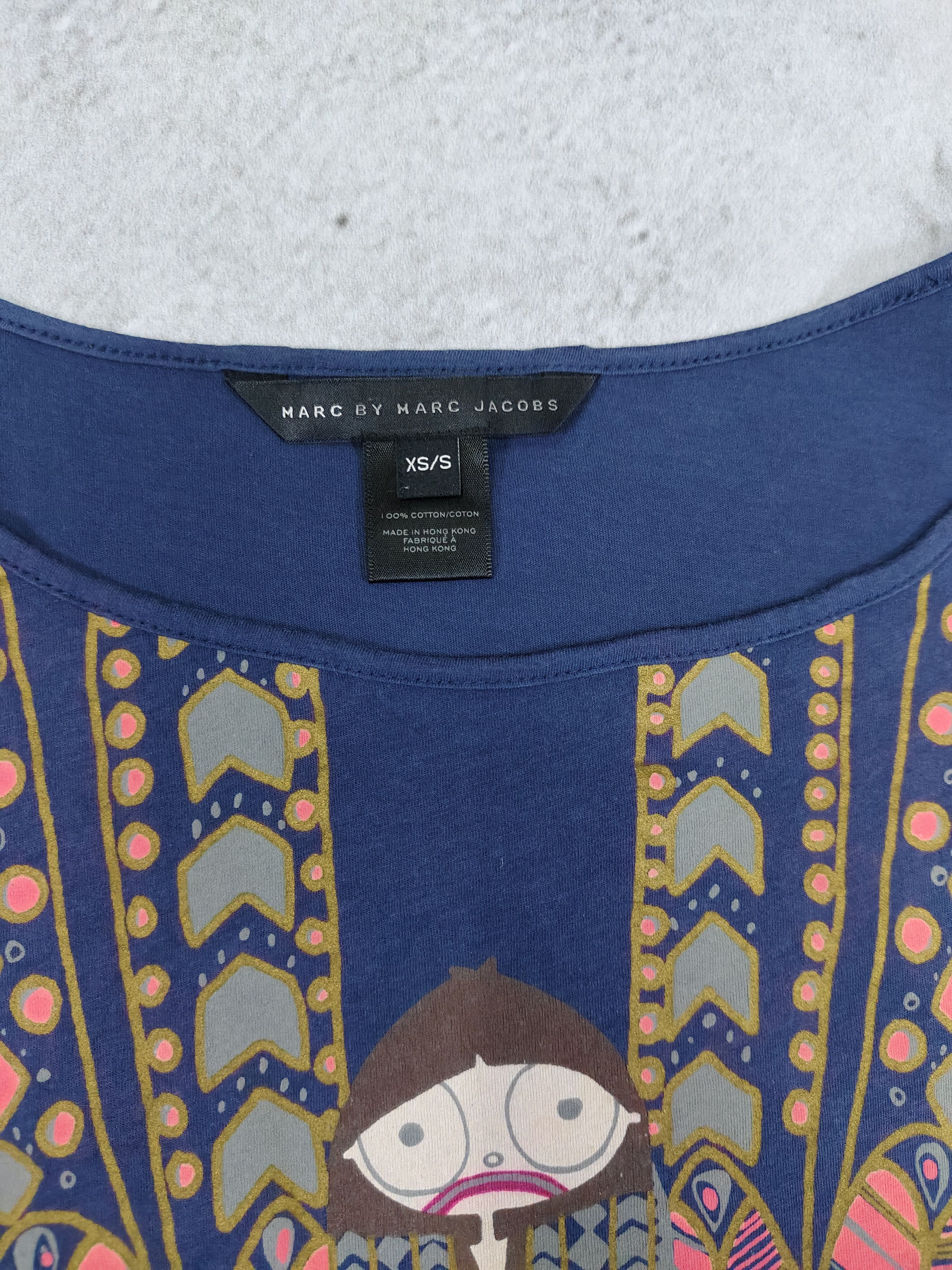 Marc by Marc Jacobs Marc Jacobs- Tribal Folk Surreal Character Wing Graphic Top Size M / US 6-8 / IT 42-44 - 9 Thumbnail