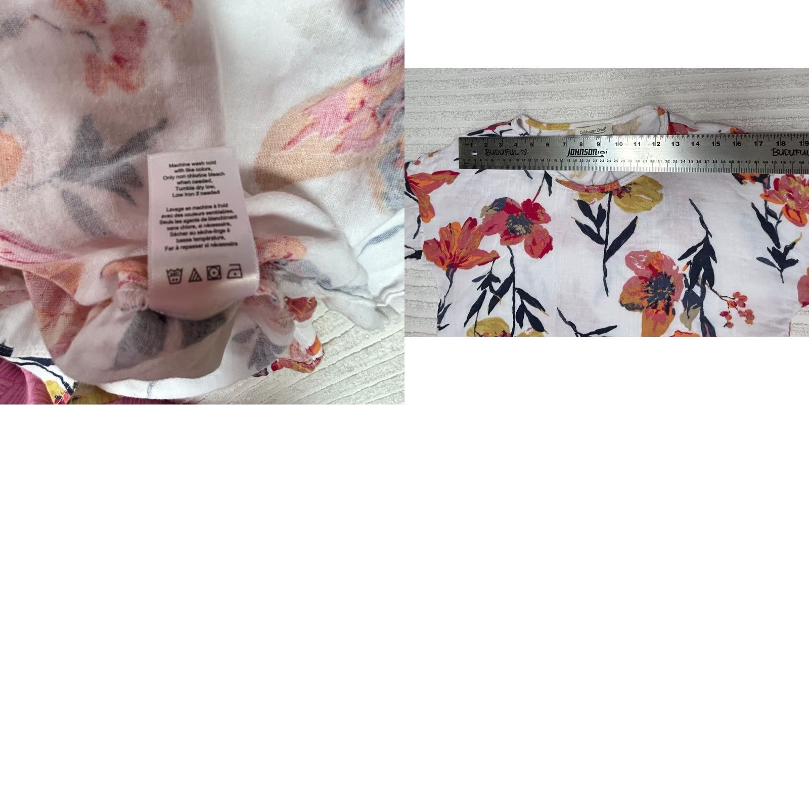 Coldwater Creek Coldwater Creek Womens Gauze Top XS Drop Shoulder Casual Summer Breeze T-Shirt Multicolor Floral Size XS / US 0-2 / IT 36-38 - 8 Thumbnail