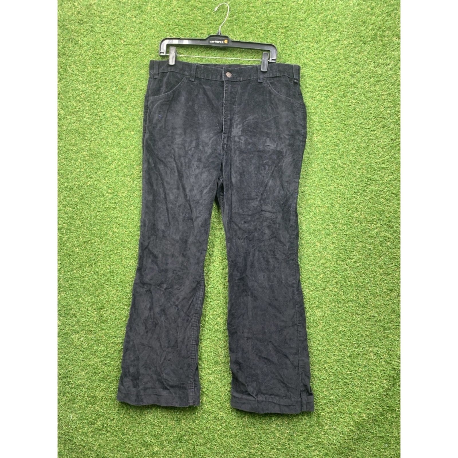Levi's VINTAGE Levi's Pants Womens 11 Bootcut Black Corduroy 34x29 70s Size 32" / US 10 / IT 46 - 2 Thumbnail