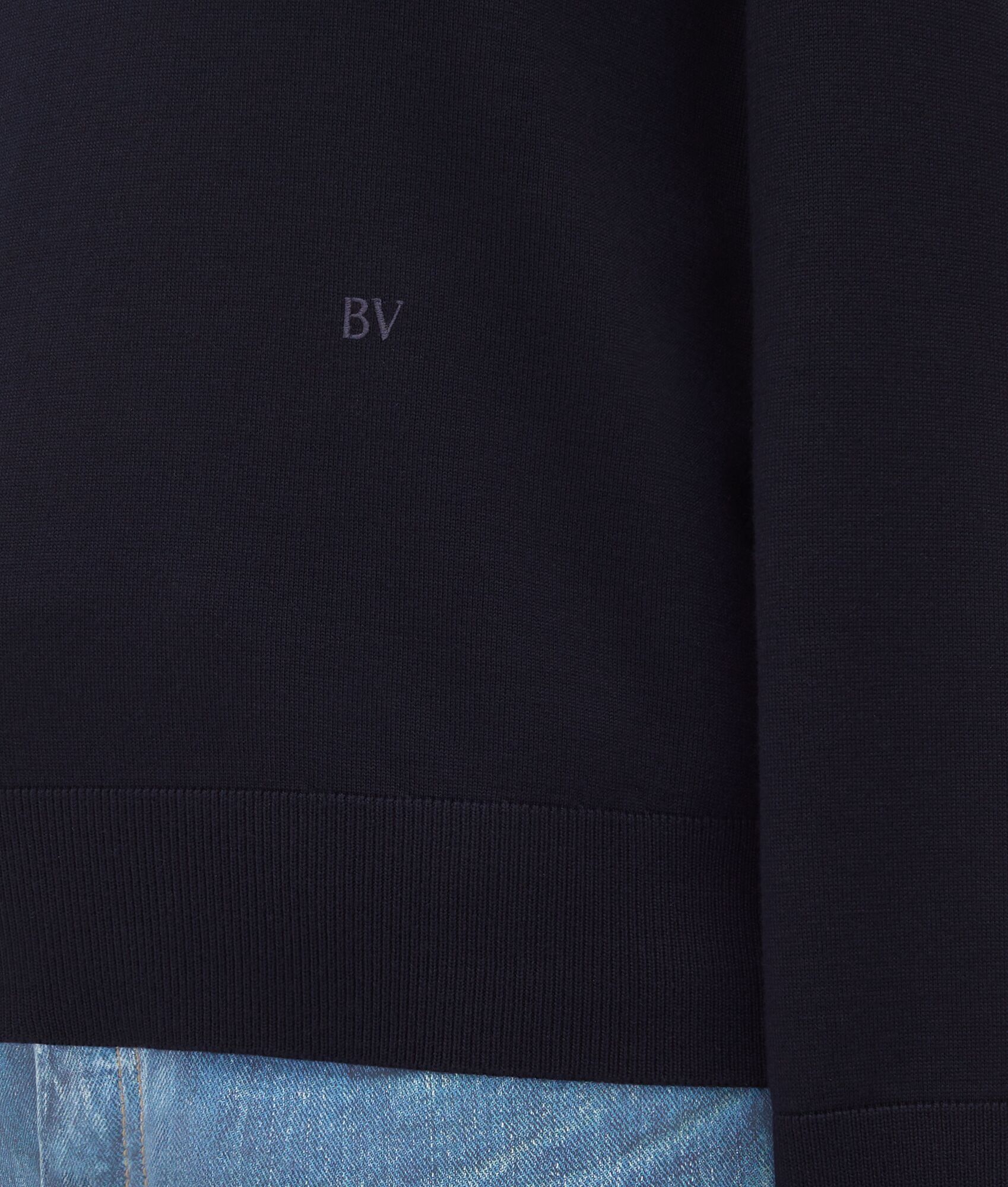 Bottega Veneta o1w1db10825 Light Wool Polo Shirt in Navy Size M / US 6-8 / IT 42-44 - 4 Thumbnail