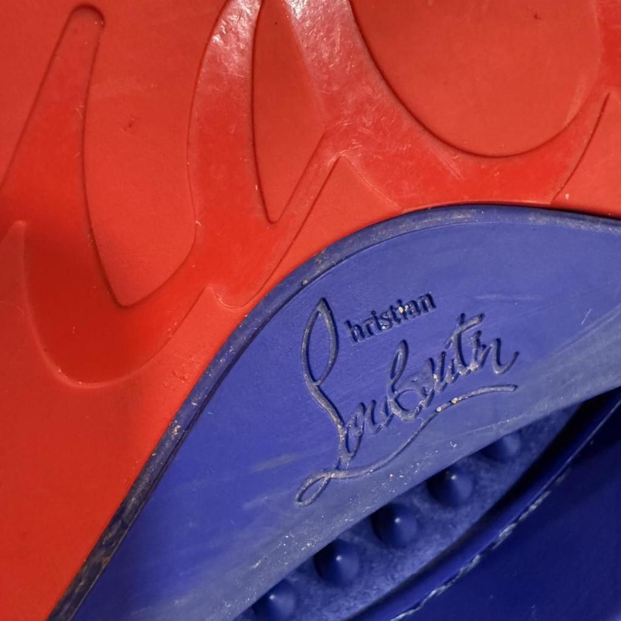 Christian Louboutin Christian Louboutin Blue Suede Louis Spike High Top Sneakers Size US 13 / EU 46 - 7 Thumbnail